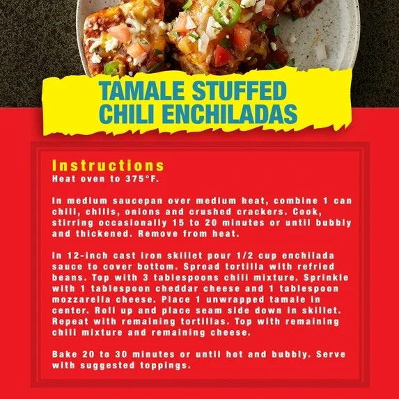 (4 pack) HORMEL Beef Tamales in Chili Sauce, Shelf-Stable, 15 oz Steel Can
