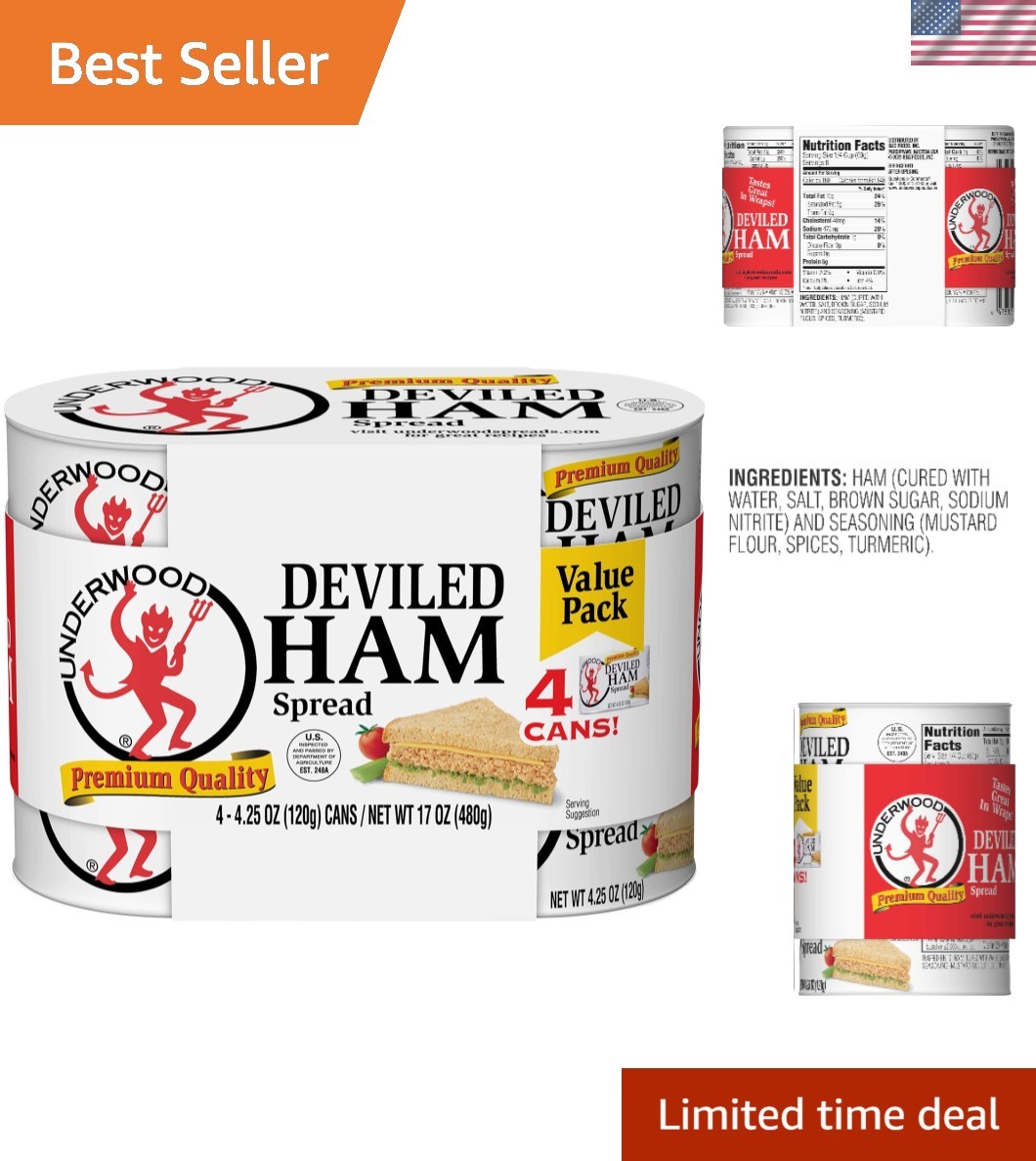 Gluten-Free Deviled Ham Spread – 4 Pack, Perfect for Camping and Picnics