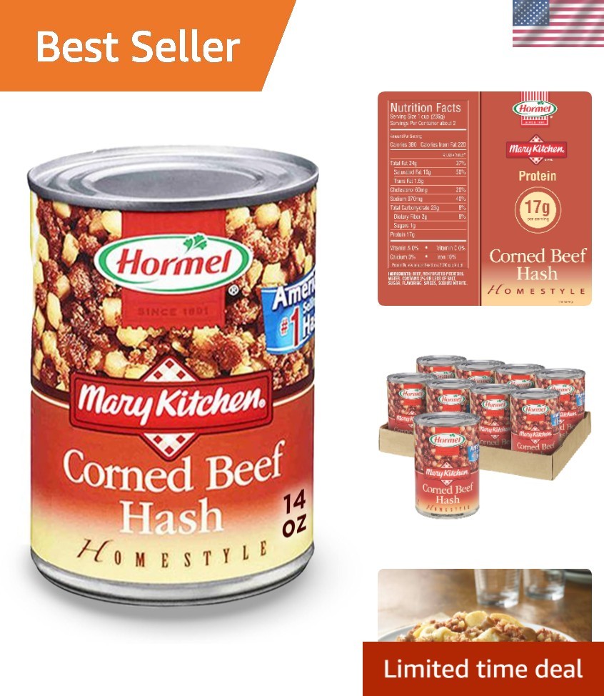 Delicious HORMEL Corned Beef Hash – 14 oz Cans, 8 Pack for Savory Breakfast