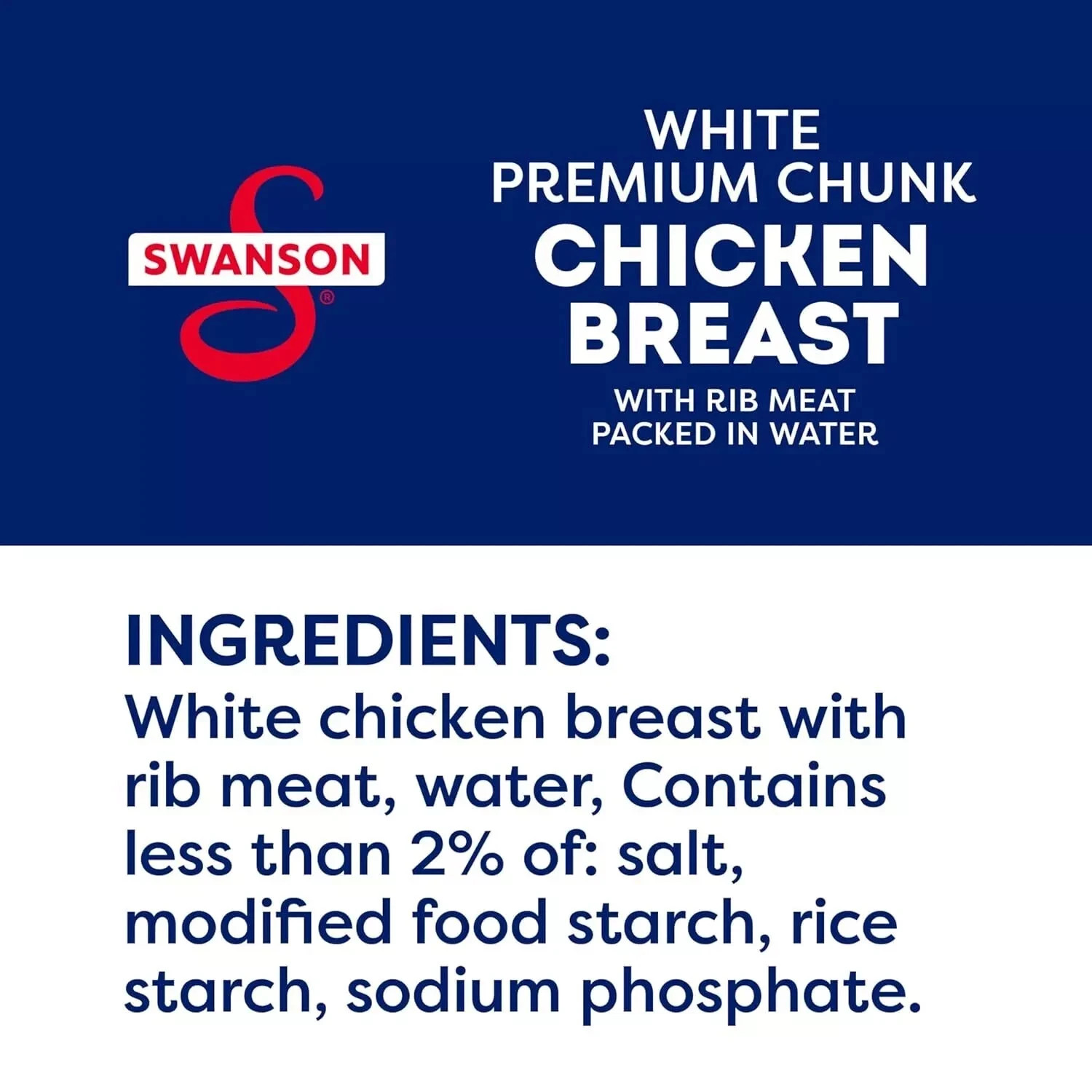 (4 Pack) Swanson White Premium Chunk Canned Chicken Breast in Water, 4.5 Oz