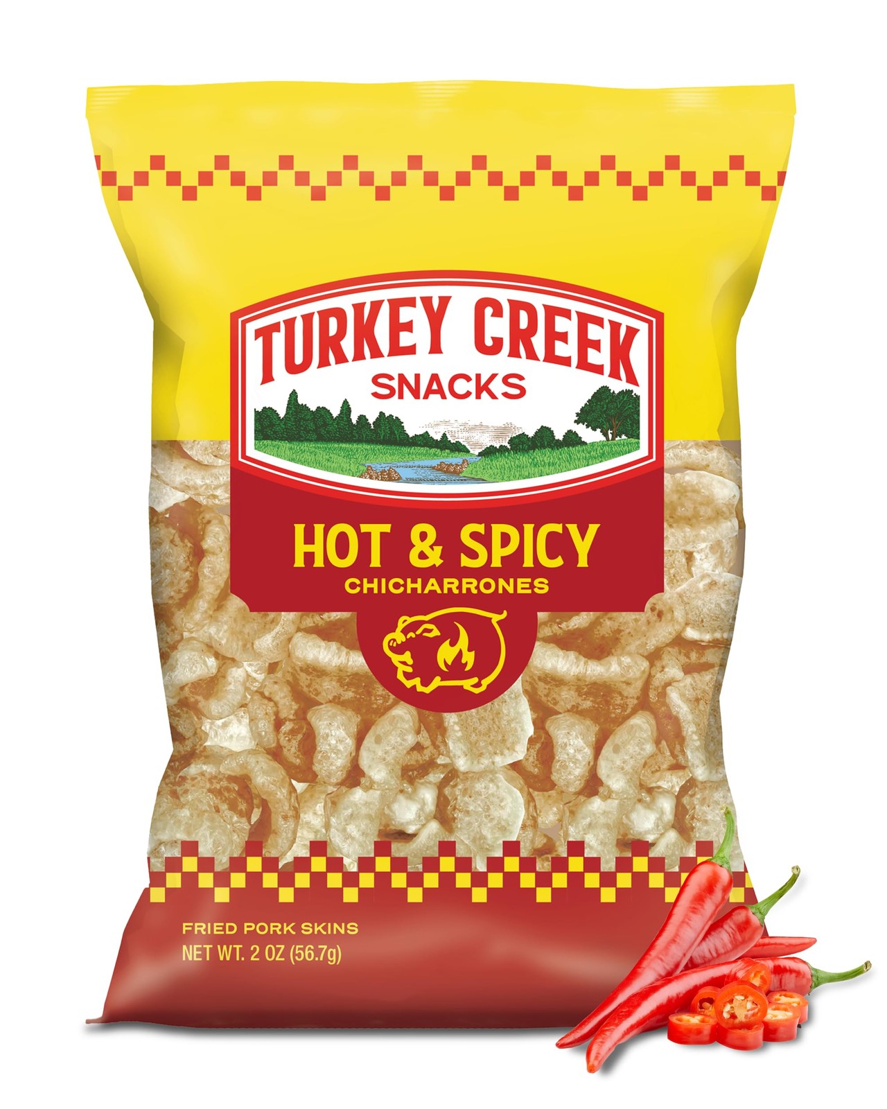 Hot & Spicy Chicharrones, Fried Pork Rinds – Spicy Flavored Pork Skins – Low …