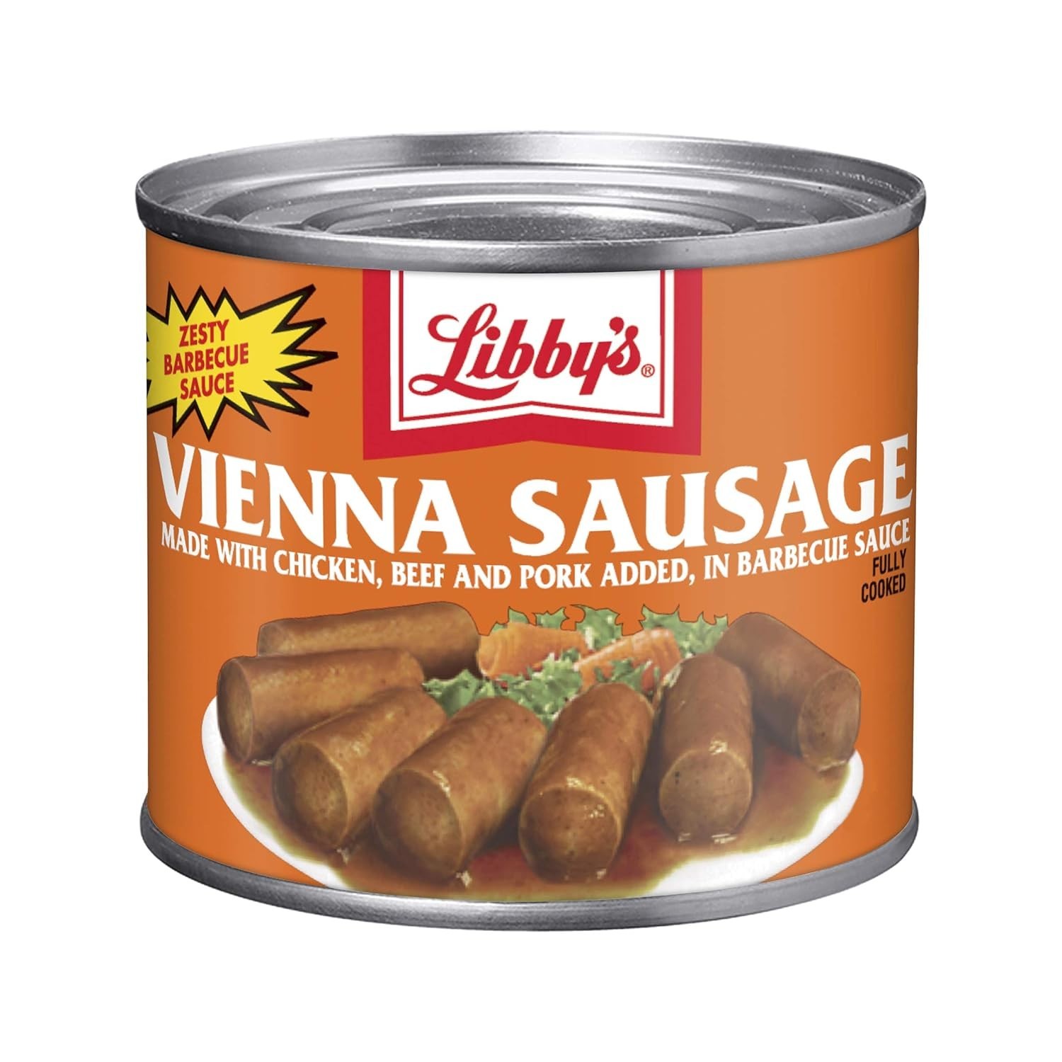 Low Carb Vienna Sausages with Barbecue Sauce, Convenient 4.6 oz Cans – 24 Count