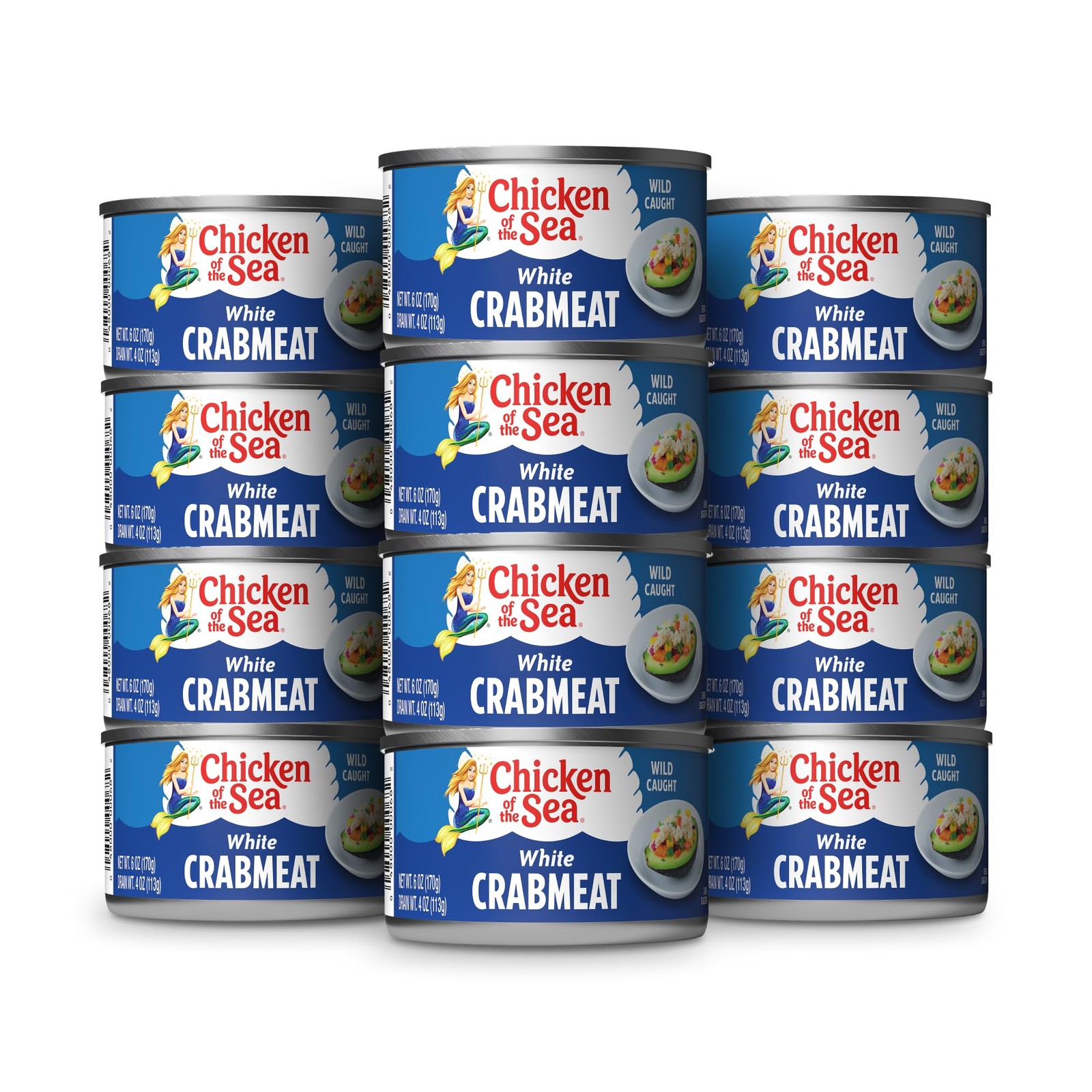 Chicken of the Sea White Crab Meat, 6 oz. Cans Pack of 12, High in Calcium, W…
