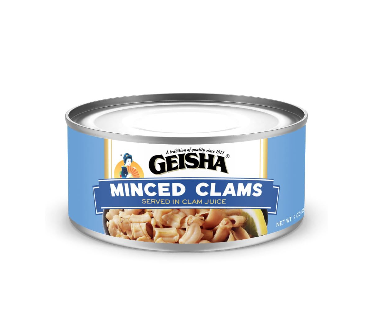 Minced Clams (Razor Clams) in Clam Juice 7Oz (Pack of 12) | Zero Sat Fat & Trans