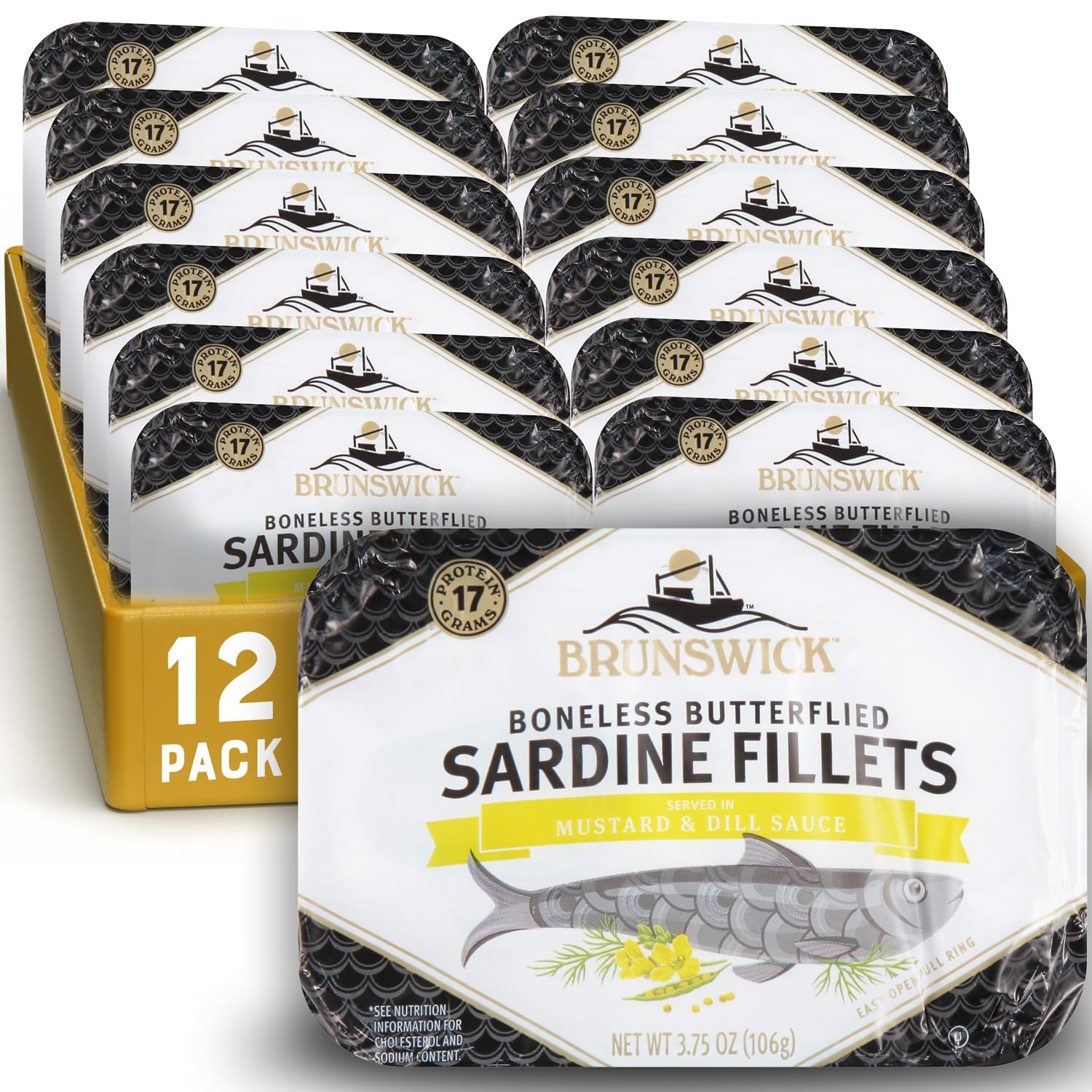 Sardines in Mustard & Dill Sauce, 3.75 Oz Can – Boneless Butterflied