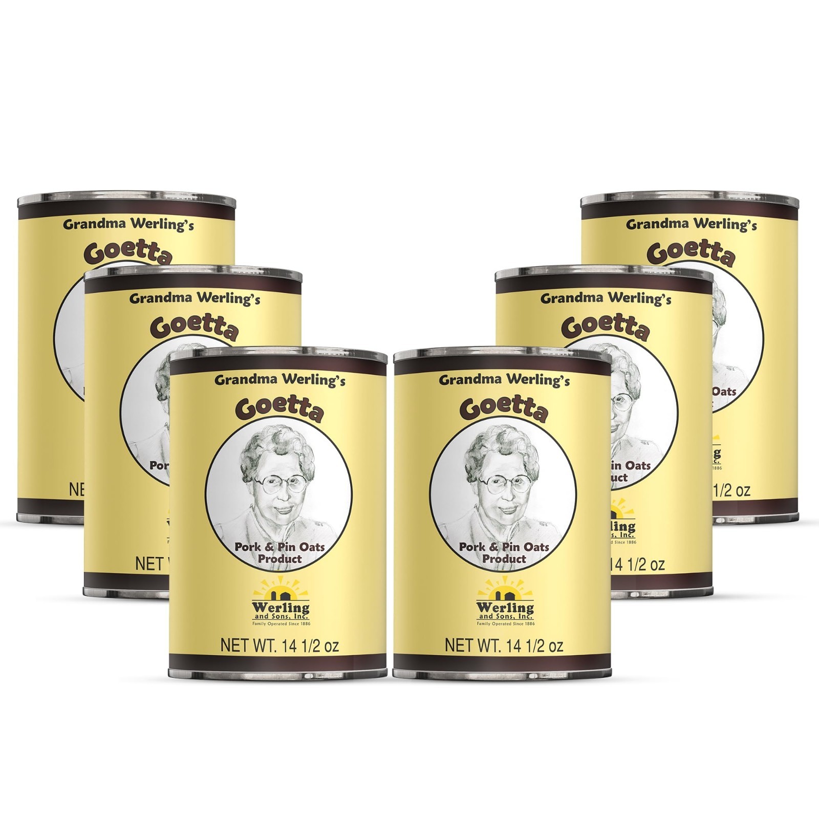 Goetta Canned Meat 14.5 Oz – Fully Cooked Pork & Oats | German-Style | 5-Year Sh