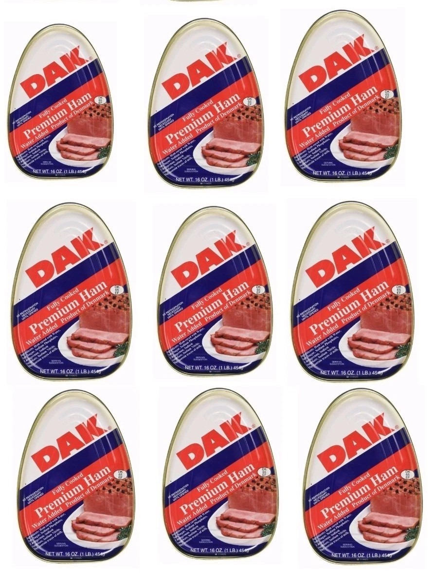 9 PACKS-16oz DAK Premium Ham Fully Cooked water added Ready to eat Picnic Food