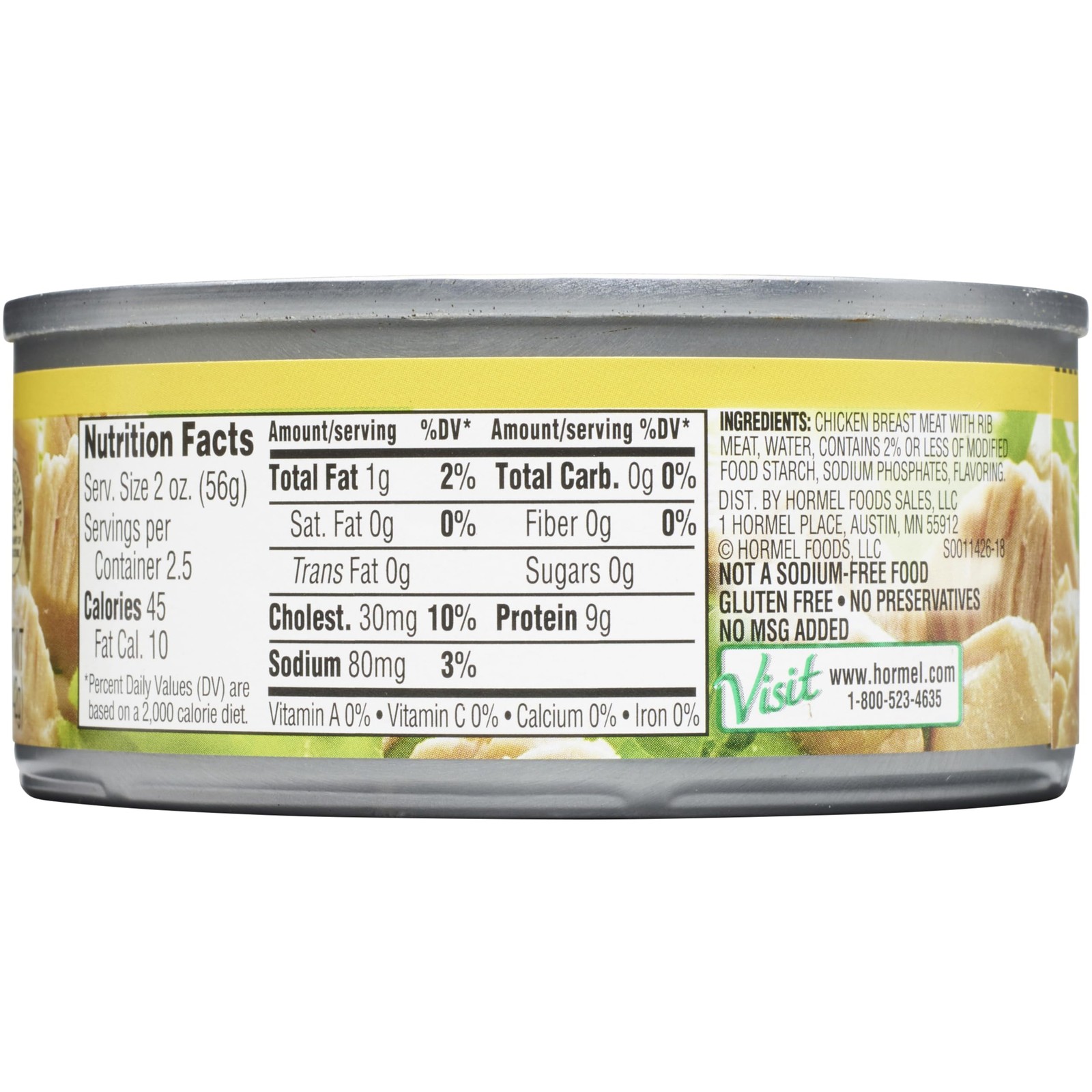 12 Pack Chunk Chicken Breast Water No Salt Added 98% Fat Free Keto Friendly