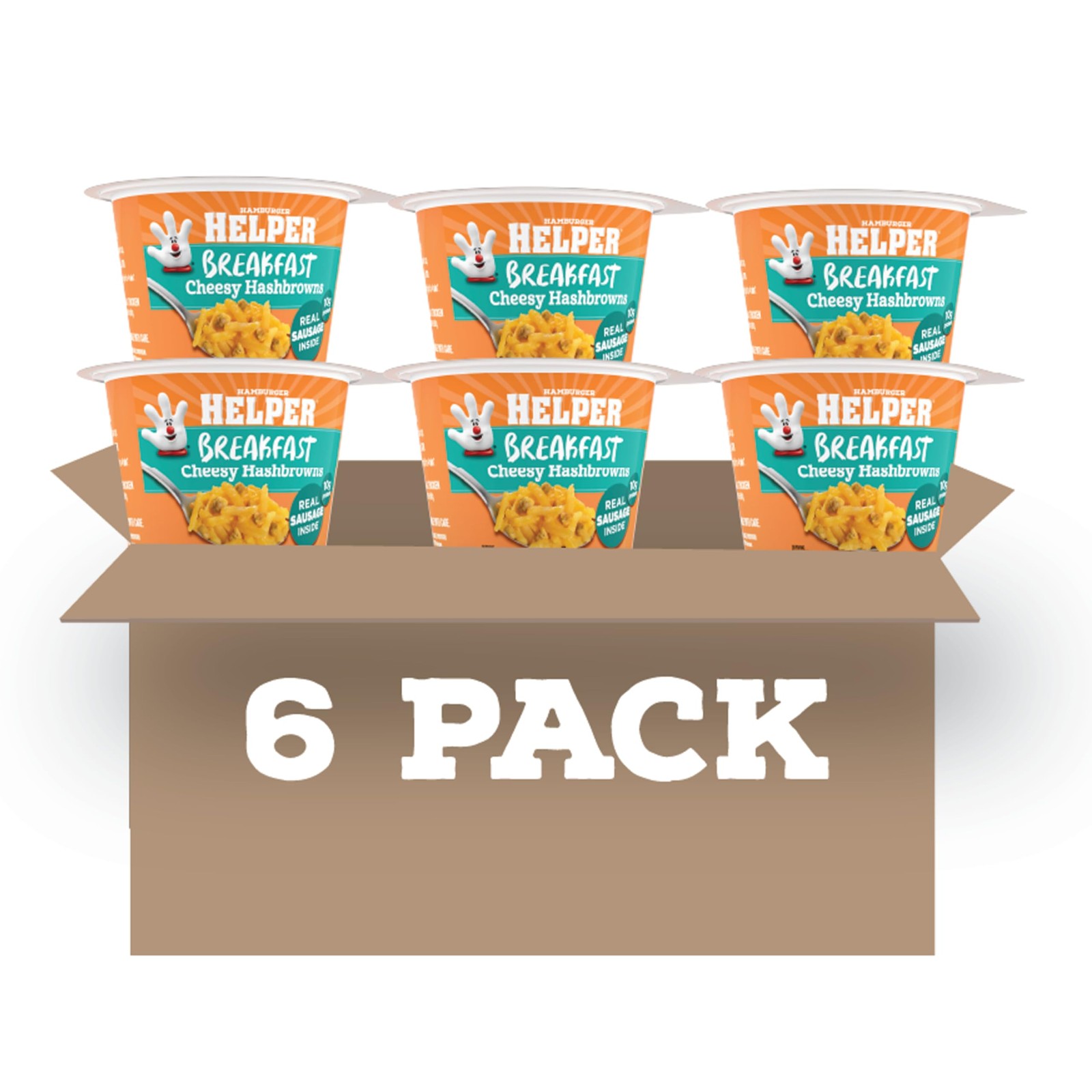 Cheesy Hashbrowns Microwave Cups Quick Breakfasts for Busy Mornings 6 Pack