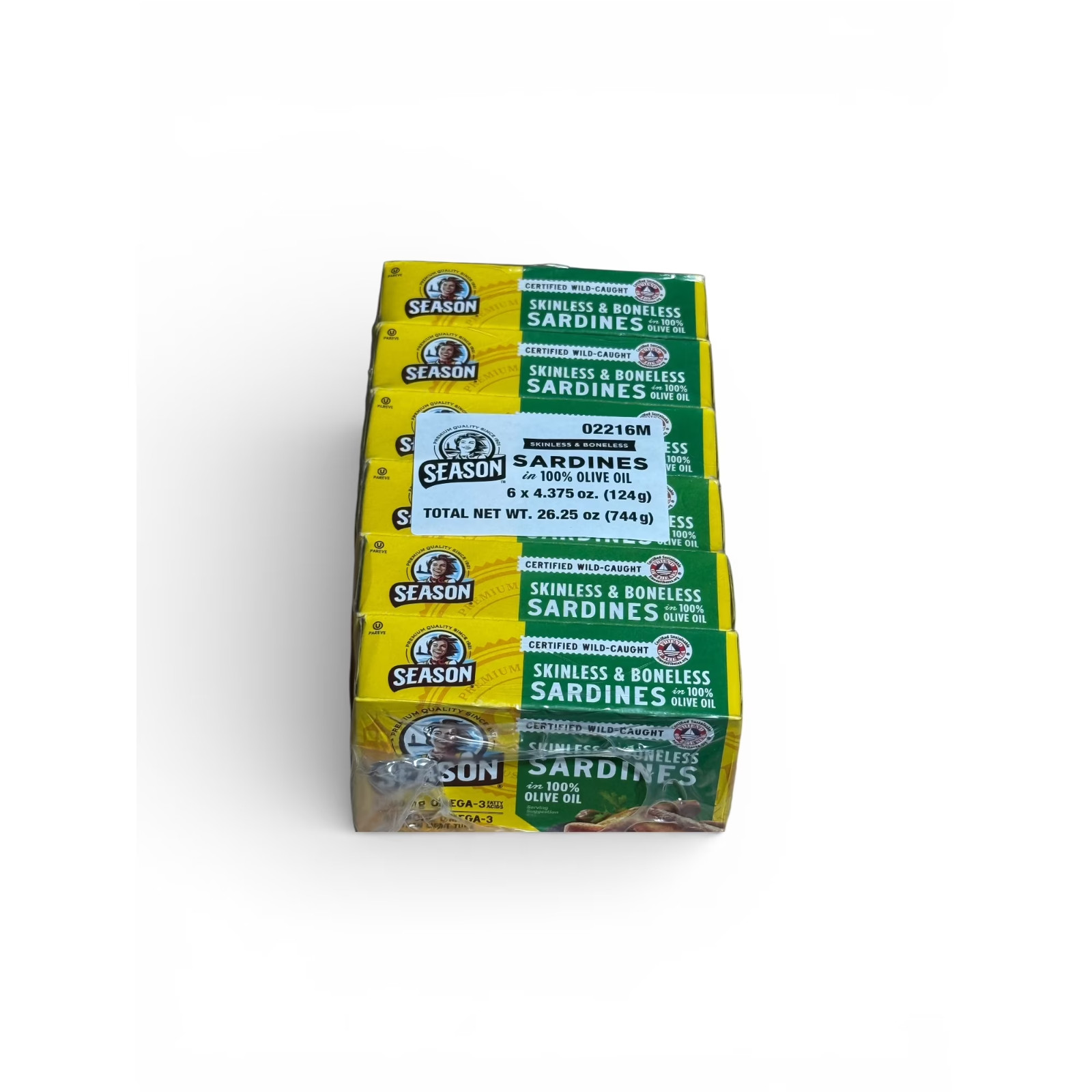 Season Skinless & Boneless Sardines in Oil – 4.375-Ounce (Pack of 6)