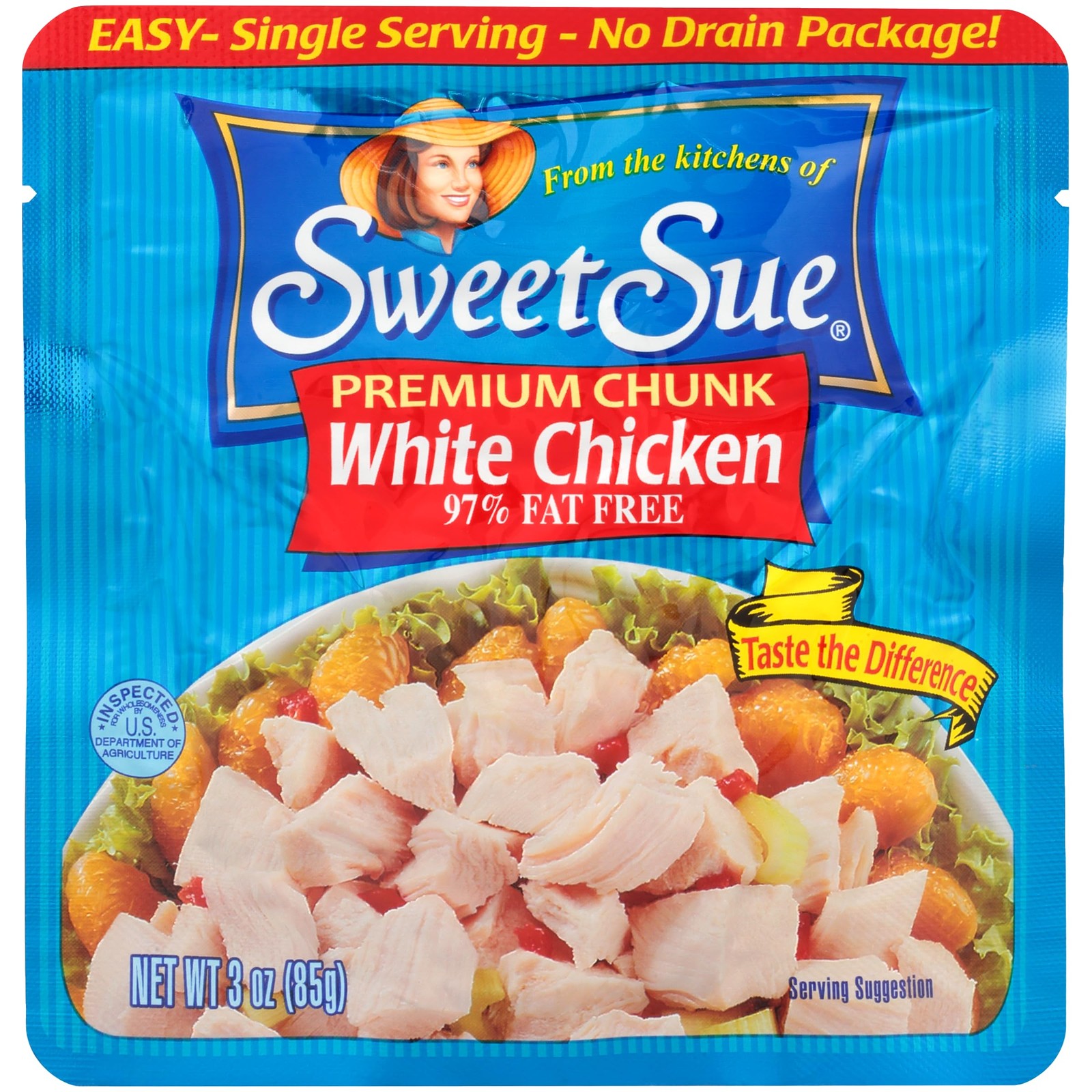Chicken Breast Rib Meat Pouch 3oz 20g Protein Keto Gluten Free Cooked Chunks