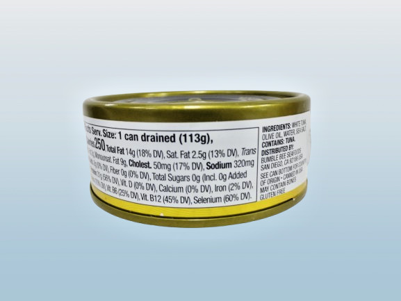 BUMBLE BEE PRIME SOLID WHITE ALBACORE TUNA IN OLIVE OIL 5 OZ NWOB EXP: 2028 5PCS