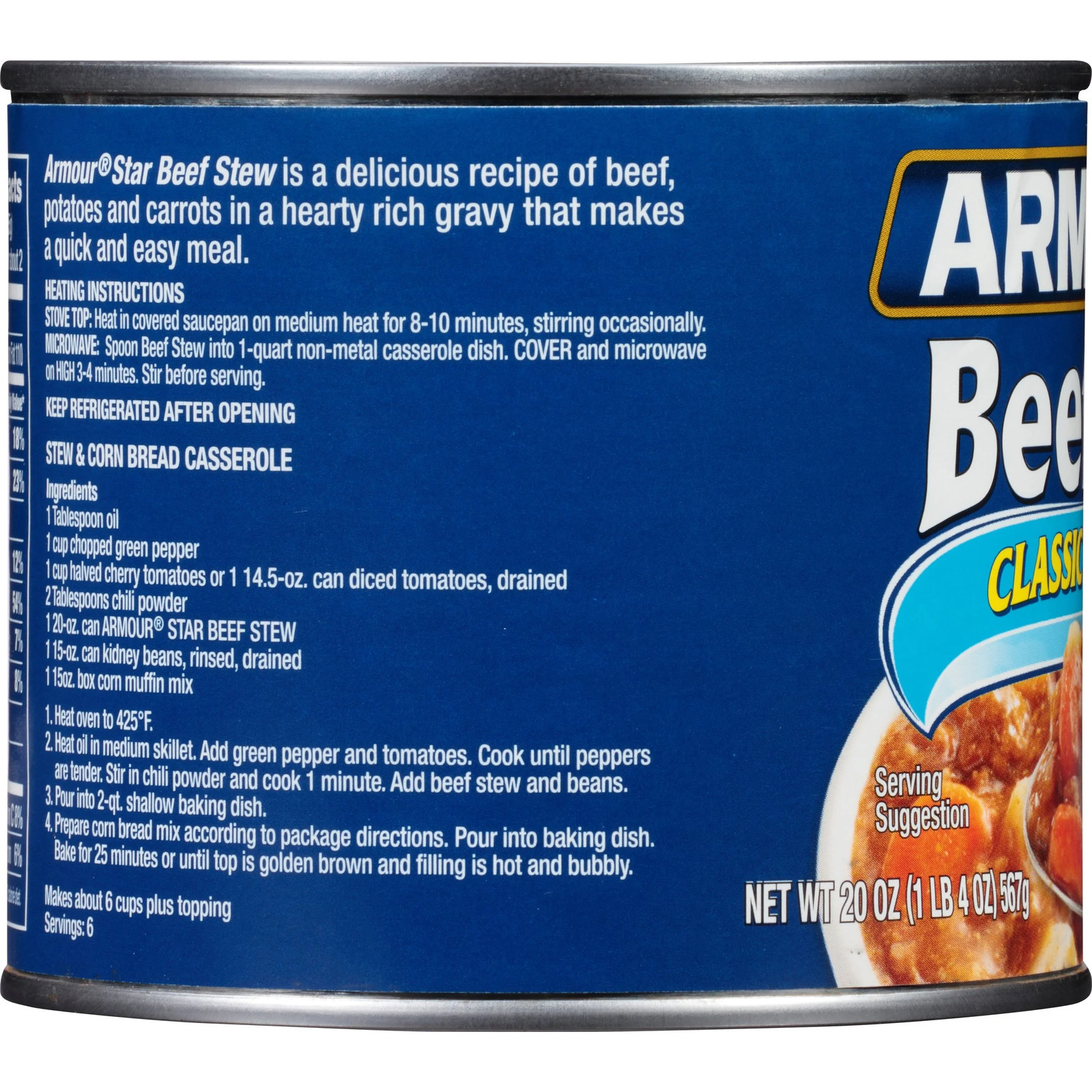 (4 Pack) Classic Homestyle Beef Stew, 20 Oz Can
