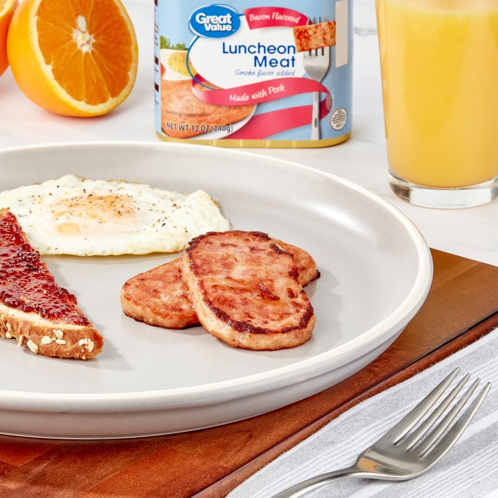 Canned Bacon Luncheon Meat High Protein 12 oz Pack of 12