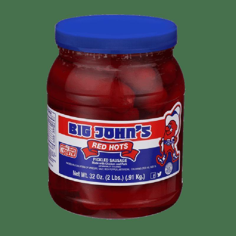 Ready To Eat Pickled Red Hots Sausage Chicken and Pork 32-oz Plastic Jar