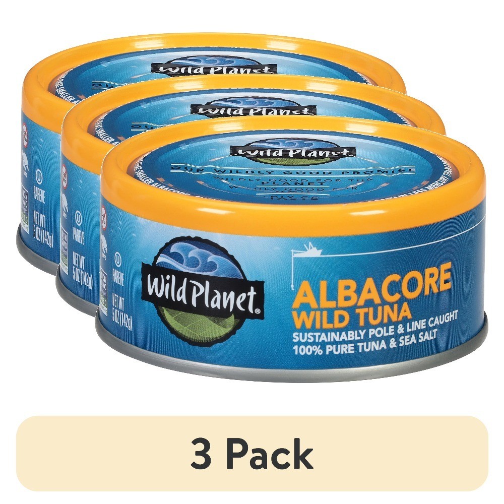 Wild Caught Albacore Tuna in Sea Salt, 5 oz Can, Pack of 3