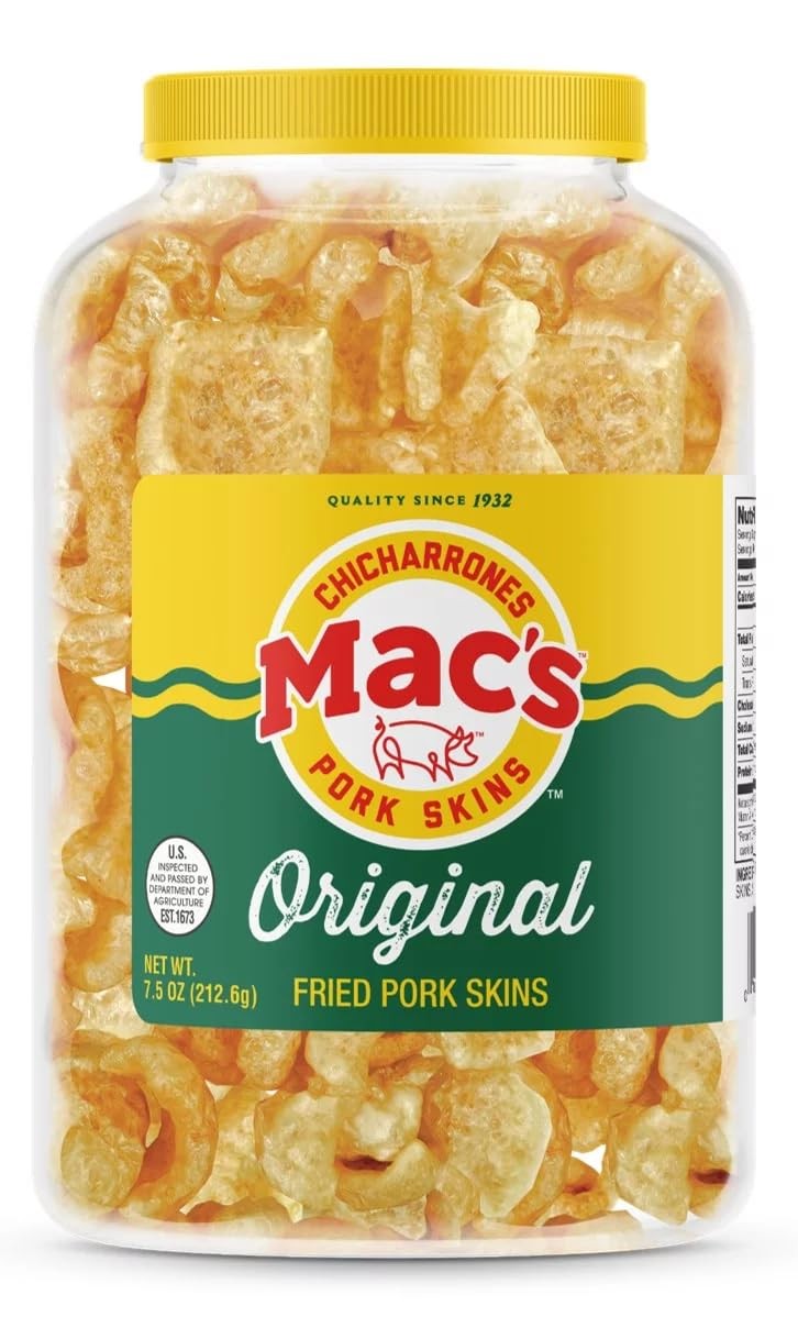 Pork Rinds Original 7.5 Ounce Keto Friendly Zero Carbs Gluten Free Snack