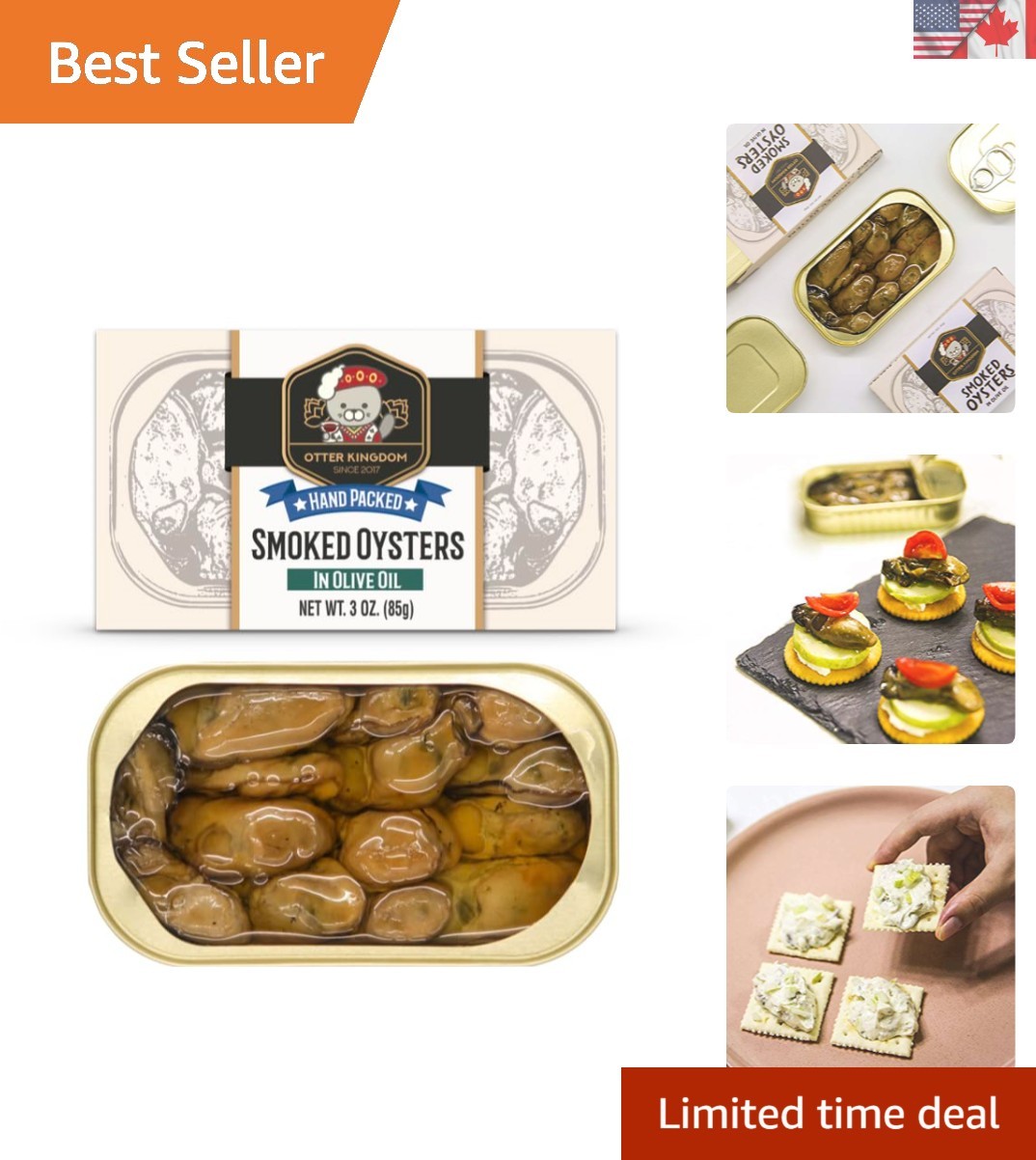 Smoked Oysters in Olive Oil – 3oz Cans, Pack of 12 for Gourmet Flavors