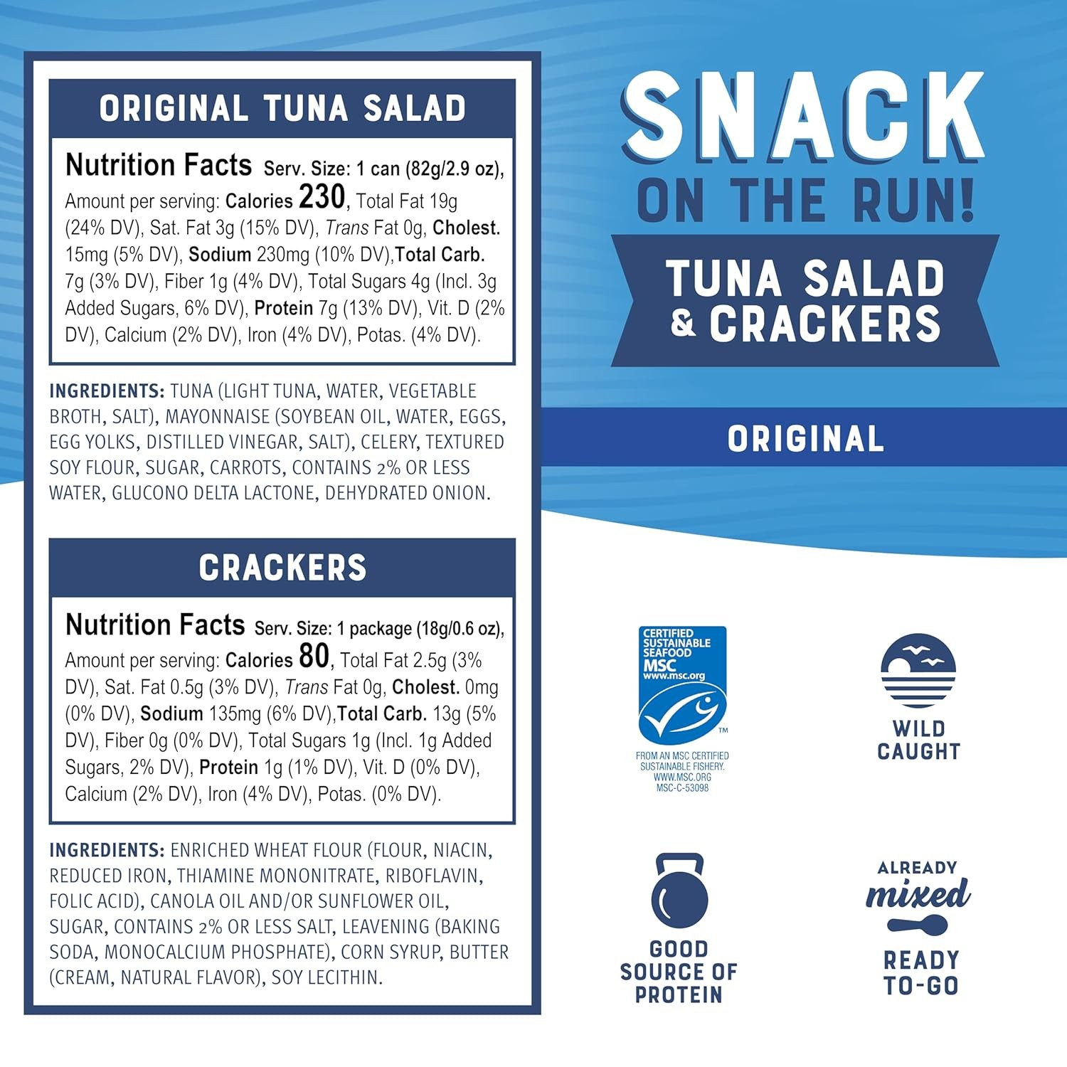 Bumble Bee Snack On The Run Original Tuna Salad with 3.5 Ounce (Pack of 12)