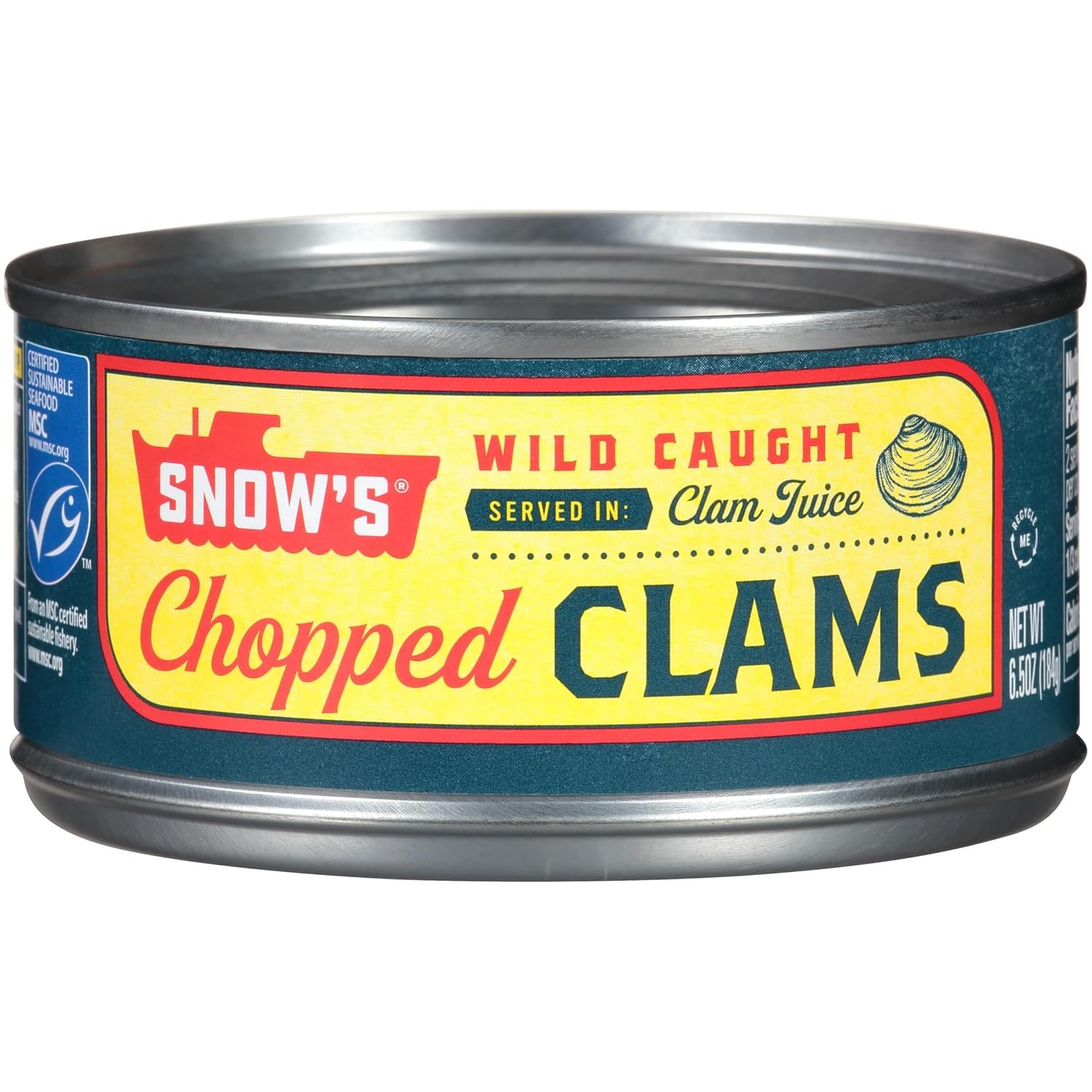 Snow’s Wild Caught Chopped Clams Canned, 6.5 oz