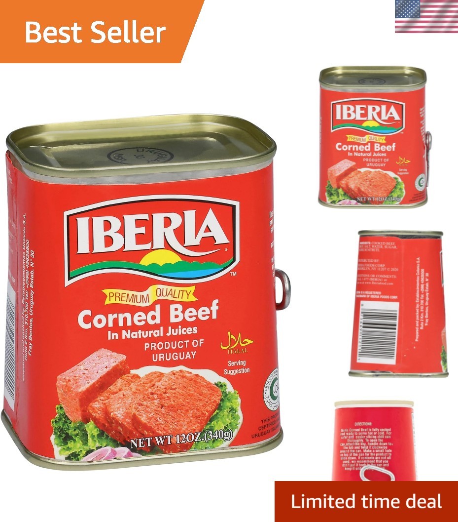 12 oz Gluten-Free Halal Corned Beef with Natural Juices, Perfect for Sandwiches
