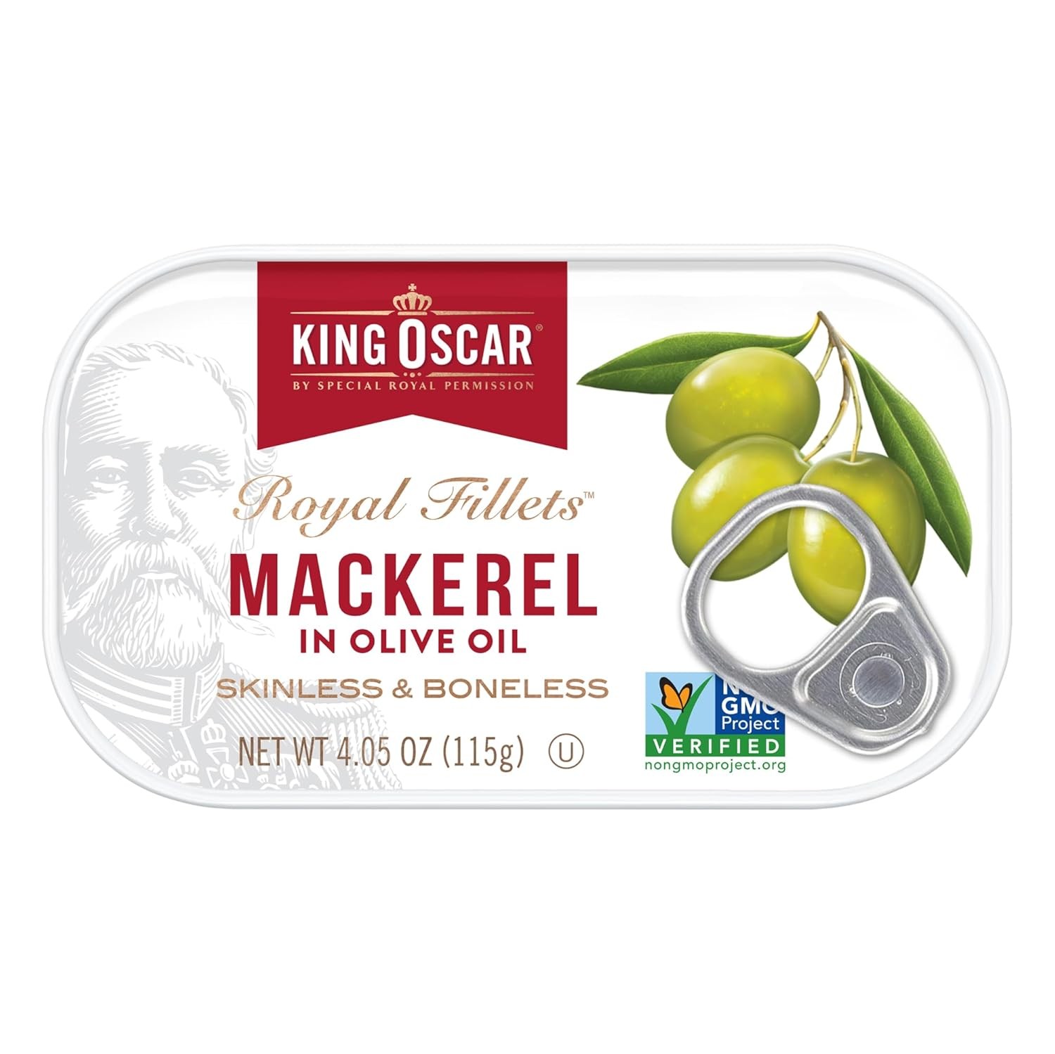 King Oscar Mackerel in Olive Oil, 4.05 Ounce Can (Pack of 6, Packaging May Vary)