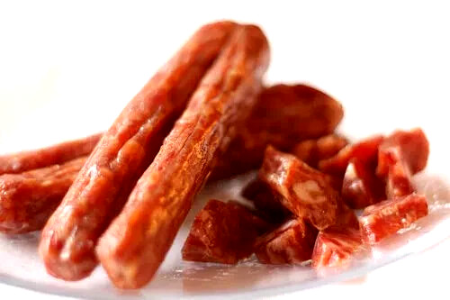 Kam Yen Jan Chinese Style Sausage Made with Pork+Chicken 14oz(Pack of 6)~11/2024