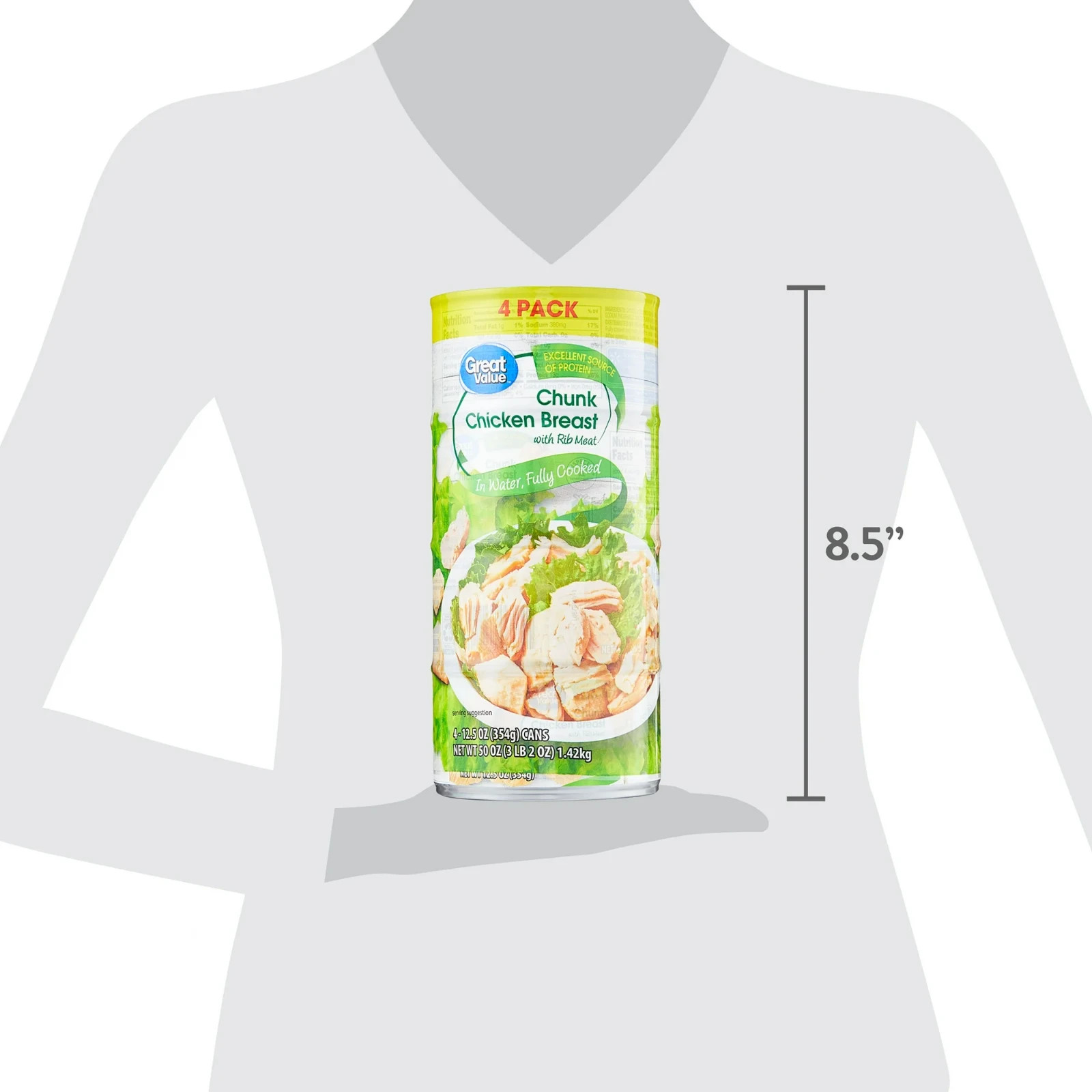 Great Value Chunk Chicken Breast, 12.5 Ounce Can (4 Pack)