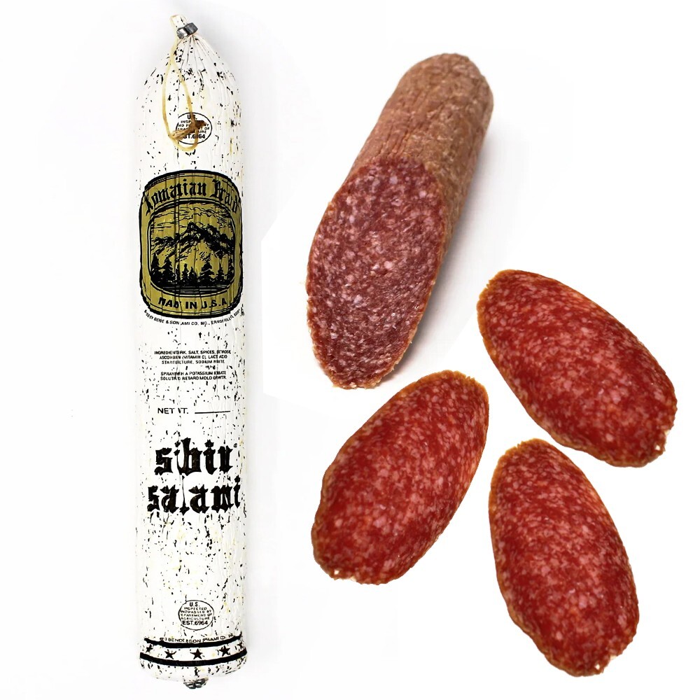 Deli Salami Romanian Brand Sibiu Dry Aged Pork Sausage 1.9 lb