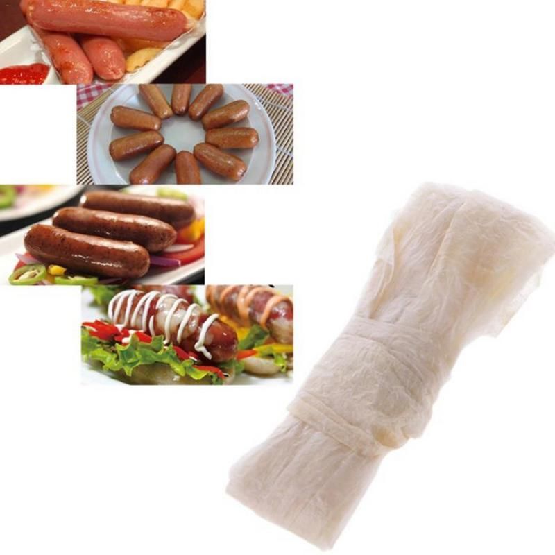 10Pcs/Bag 25M Casing Sausage 18-21mm Dry Shell Tube Filler Packaging Inedible