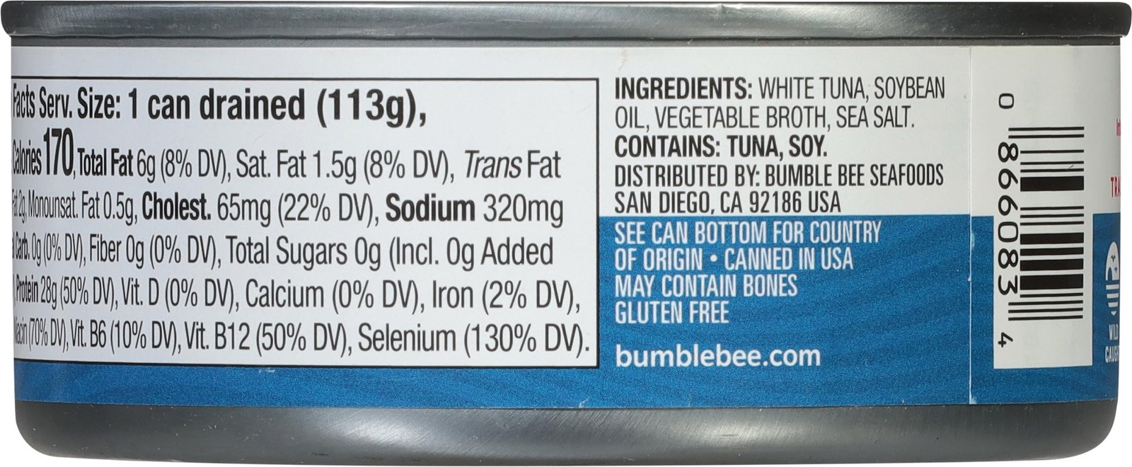 Bumble Bee Solid White Albacore Tuna in Oil, 5 oz Can Pack of 24 Wild Caught…