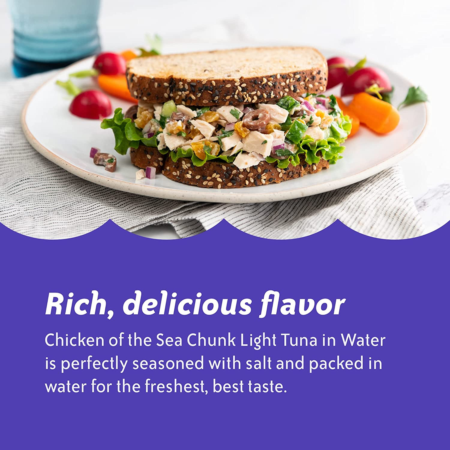 Wild Caught Chunk Light Tuna, 5 Ounce Cans, 10-Count – High Protein 100% Classic