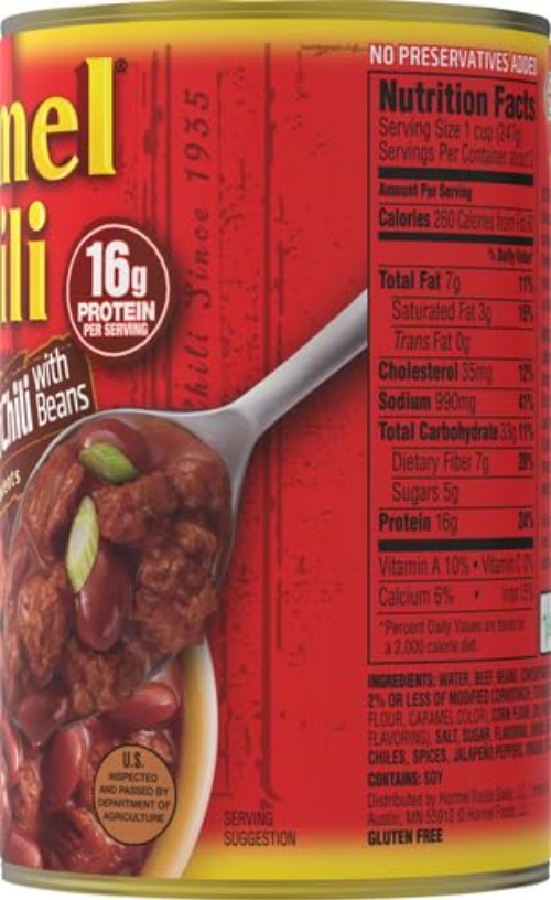 Hearty Chunky Beef Chili with Beans – 15oz (Pack of 6), Gluten-Free Goodness