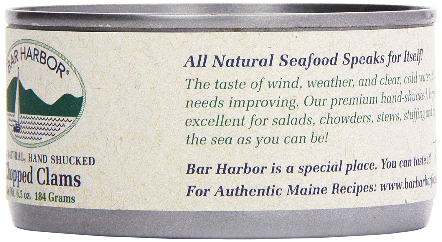 Bar Harbor Clams, All Natural Chopped, 6.5 Ounce