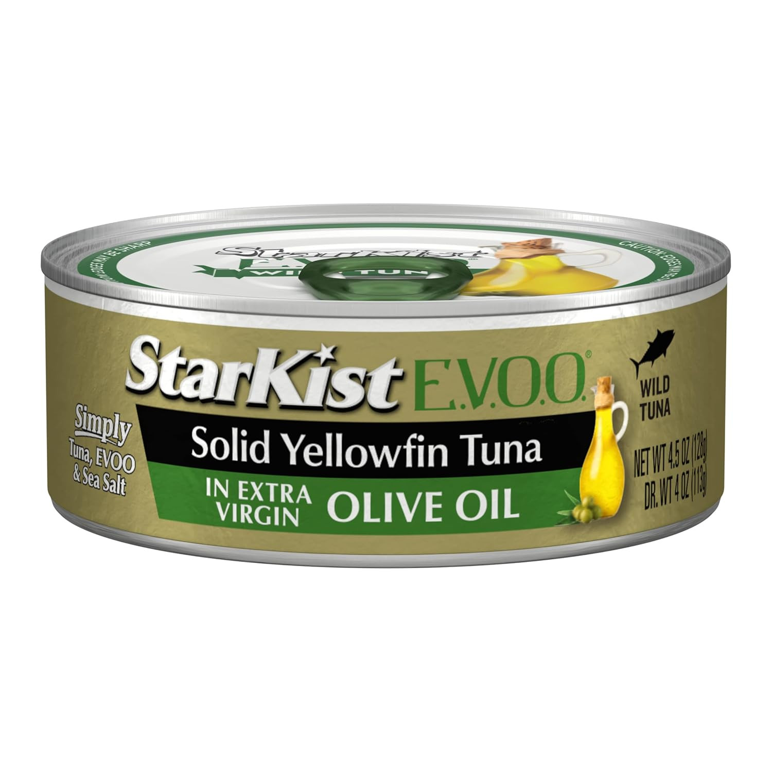 Starkist E.V.O.O. Solid Yellowfin/Light Tuna in Extra Virgin Olive Oil – 4.5 Oz