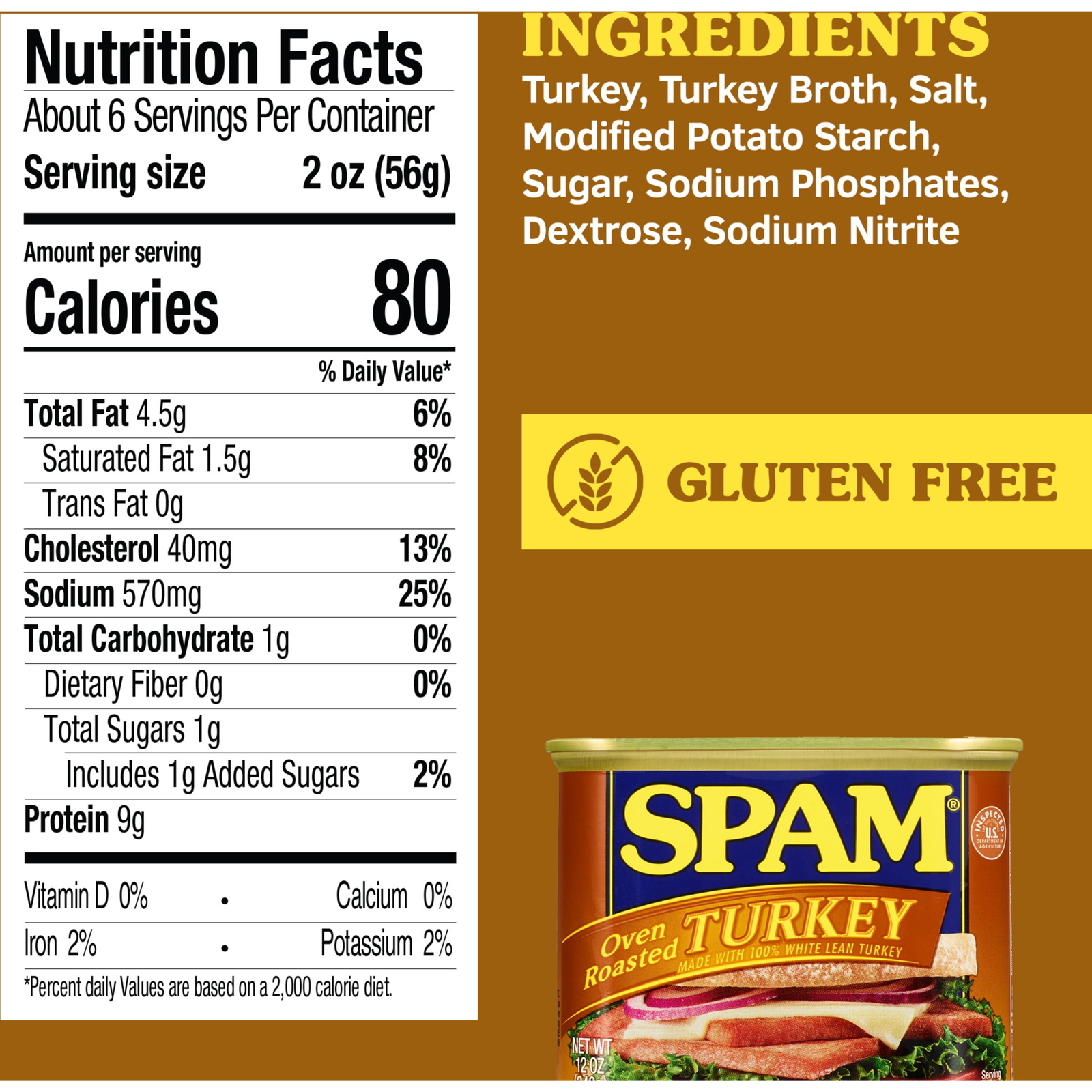 (3 pack) SPAM Oven Roasted Turkey, 12 oz Can Free Shipping