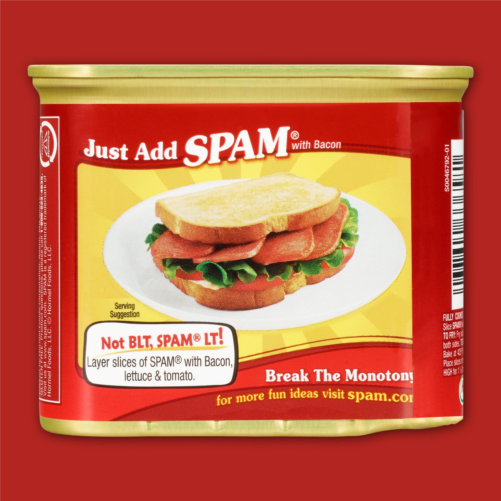 (3 pack) SPAM with Real Bacon, 12 oz Aluminum Can