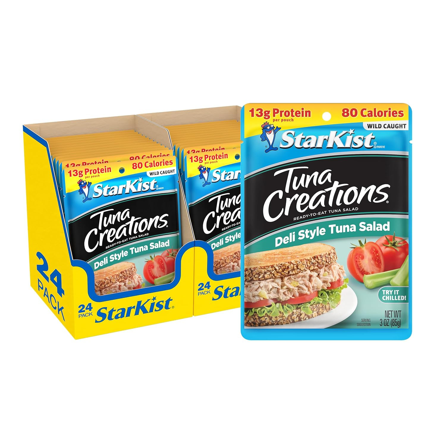 Tuna Creations Ready to Eat Meals Tuna Salad, 3 Oz Pouch Deli Style