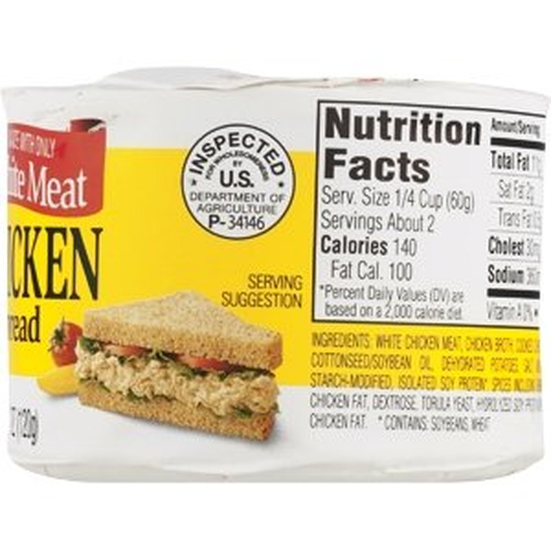 , White Meat Chicken Spread, 4.25Oz Container (Pack of 4)