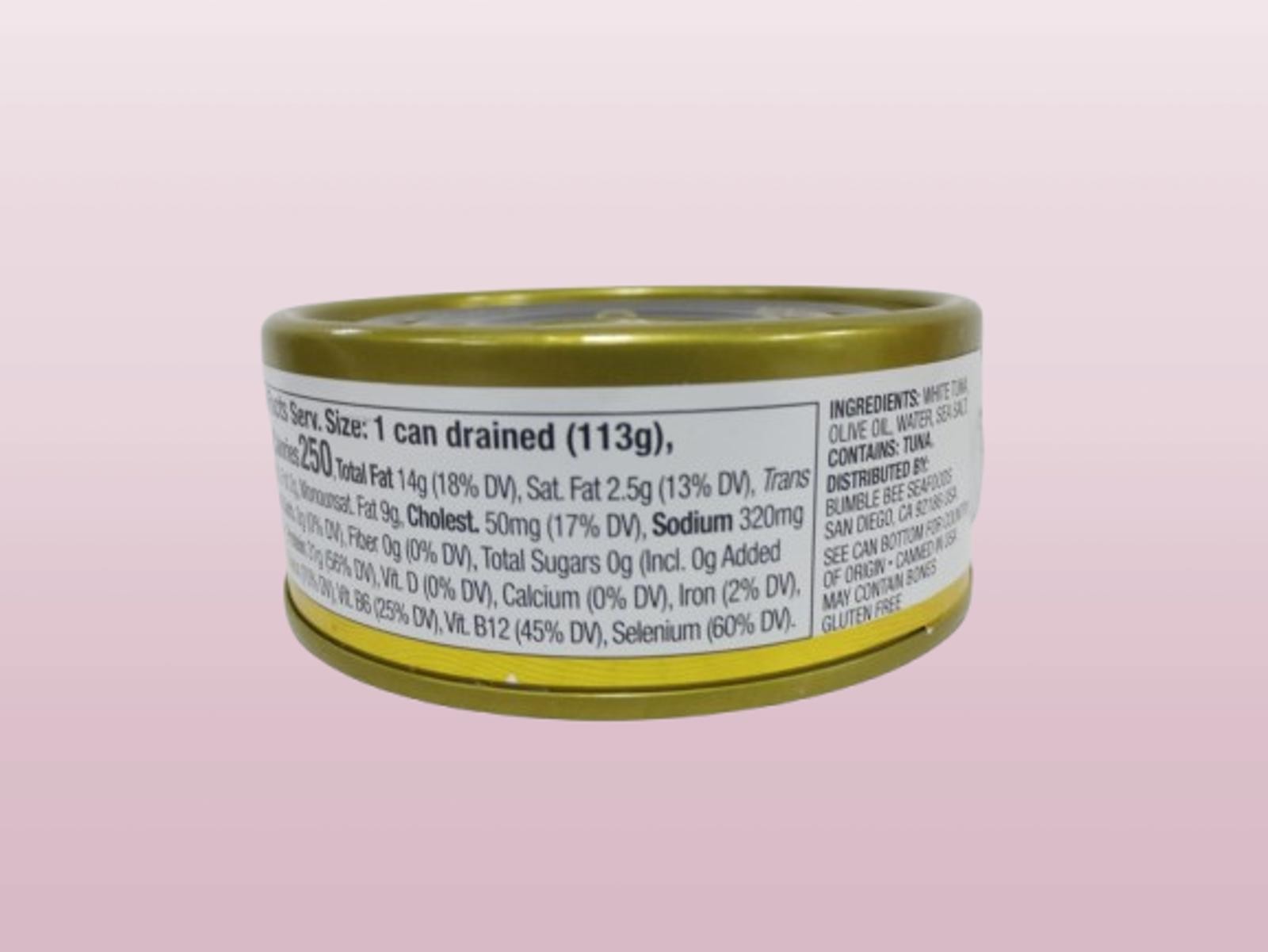 BUMBLE BEE PRIME SOLID WHITE ALBACORE TUNA IN OLIVE OIL 5 OZ NWOB EXP: 2028 6PCS