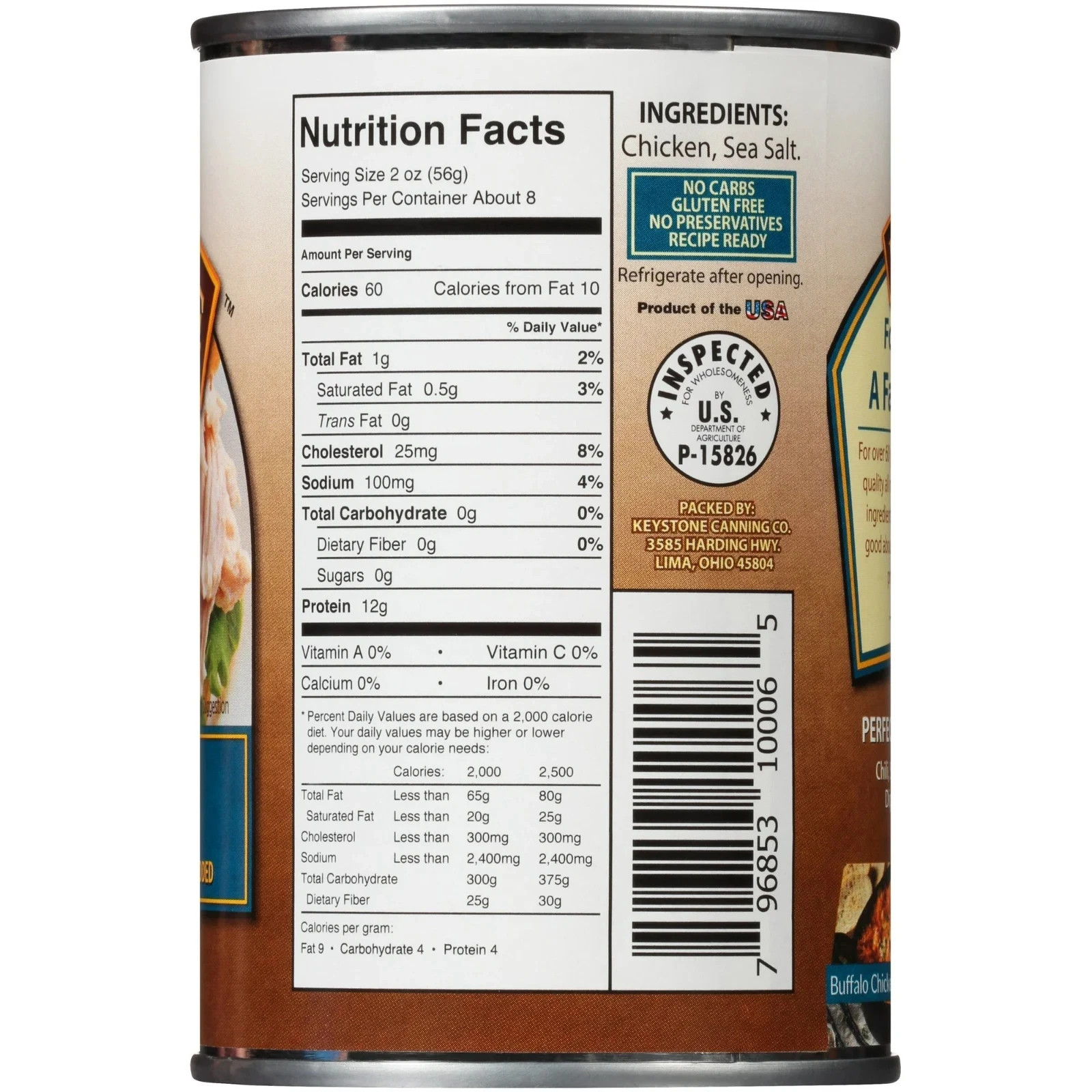 (3 pack) Keystone All Natural Chicken, 14.5 oz Can