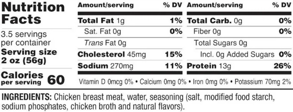 Kirkland Signature & Wegman’s Chunky Chicken Breast in Water (12 Cans of 12 oz.)