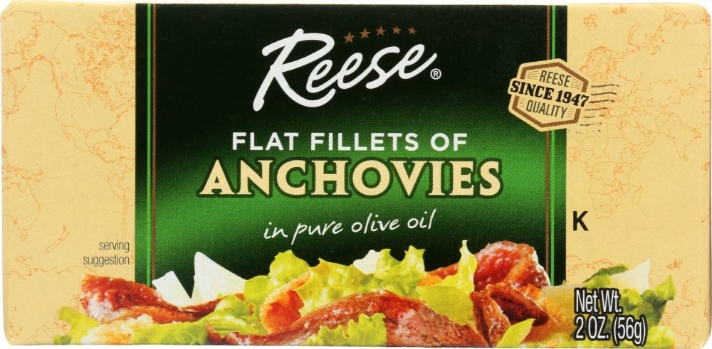 Flat Fillets of Anchovies, 2-Ounces