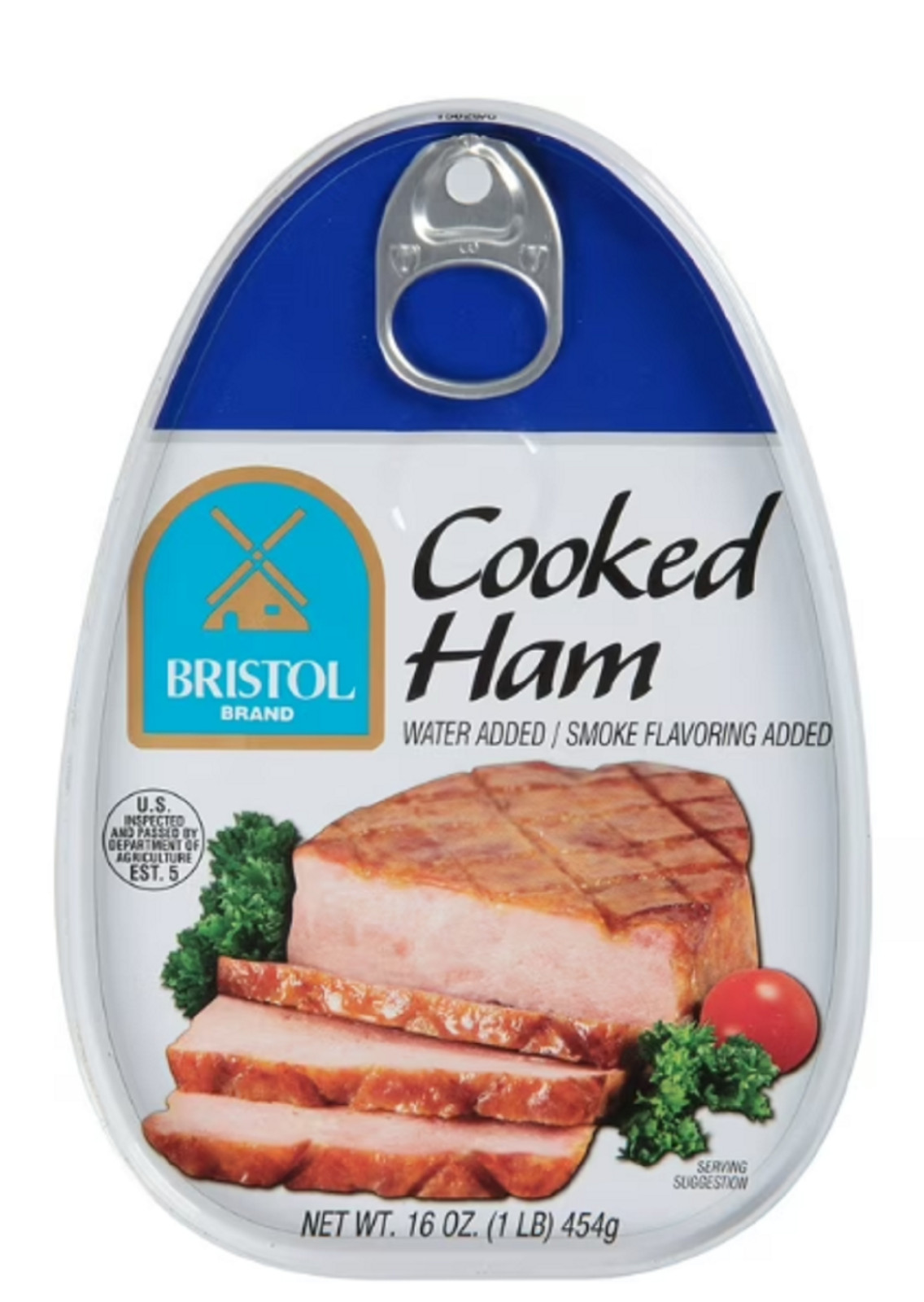 (4 pack)Bristol Brewing Company Brand Smoke Flavor Cooked Ham,High Protein, 16oz