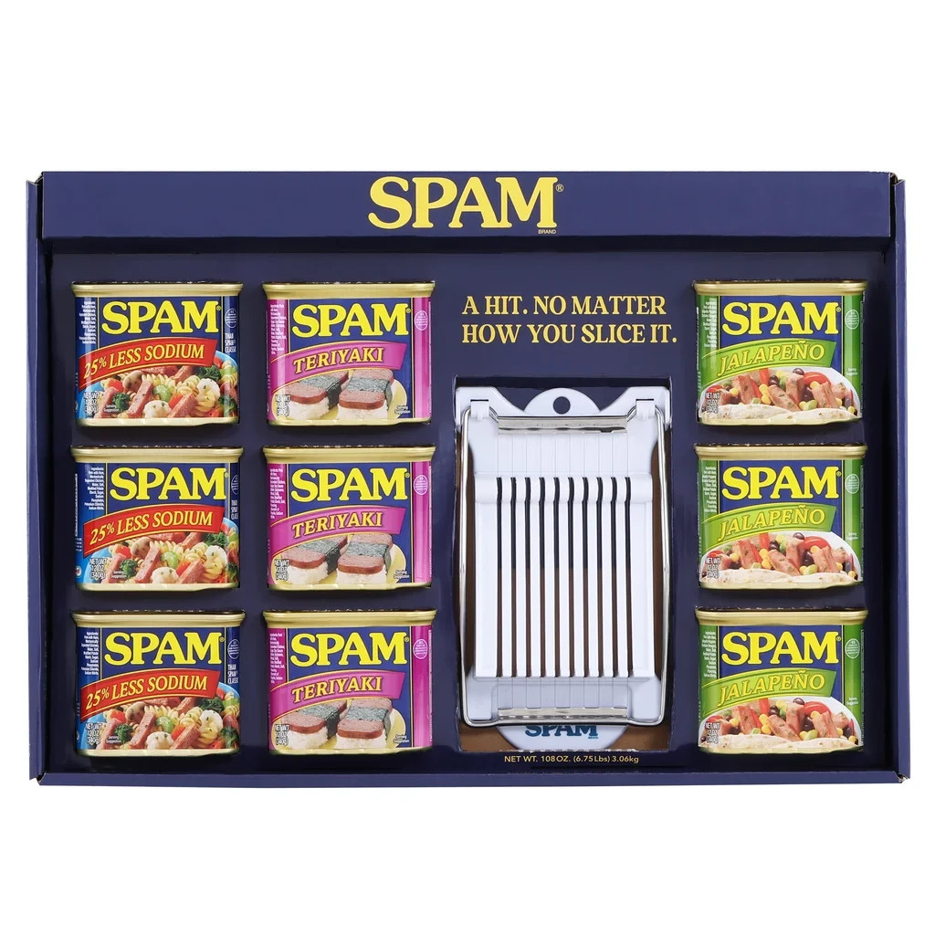 SPAM MEAT BEEF 3 VARIETY FLAVOR HOLIDAY GIFT SET FOR MEN LITE TERIYAKI JALAPENO