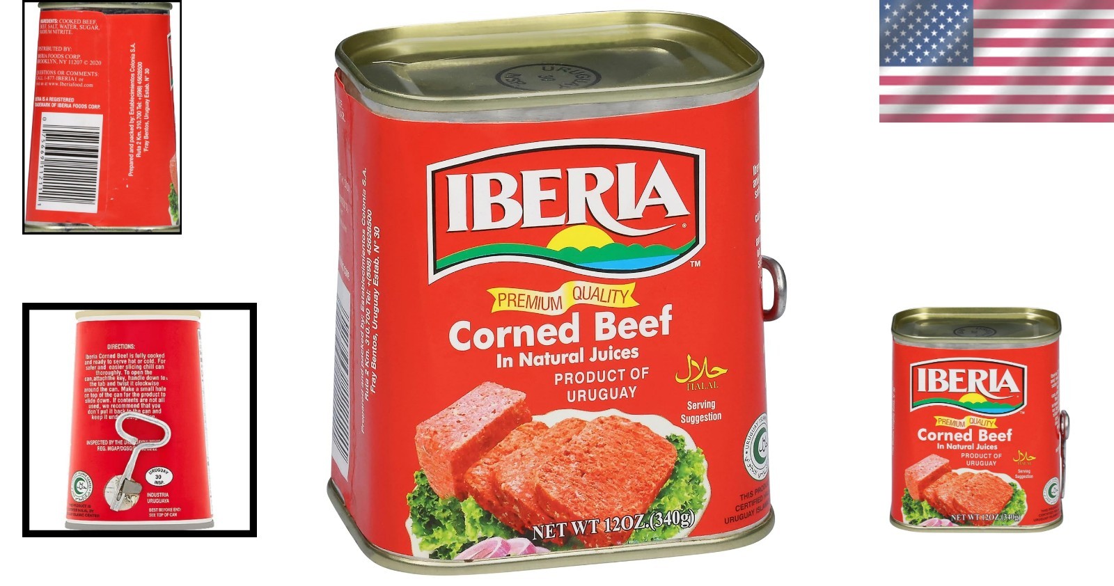 12 oz Gluten-Free Halal Corned Beef with Natural Juices, Perfect for Sandwiches