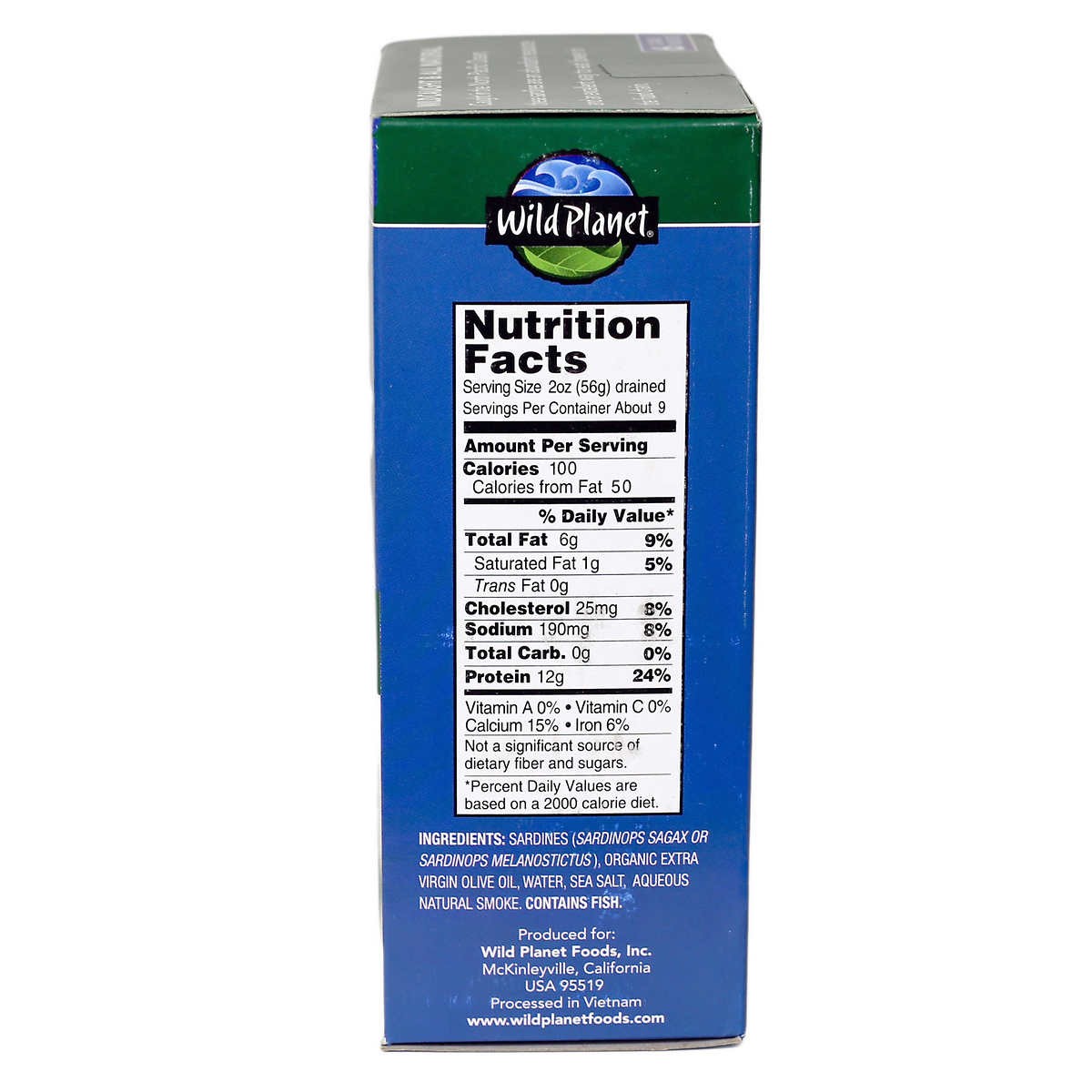 Wild Planet Wild Pacific Sardines in Extra Virgin Olive Oil, 4.4 Ounce (6 Count)