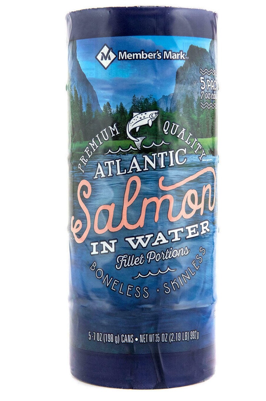 MEMBER’S MARK PREMIUM QUALITY ATLANTIC SALMON IN WATER CANS