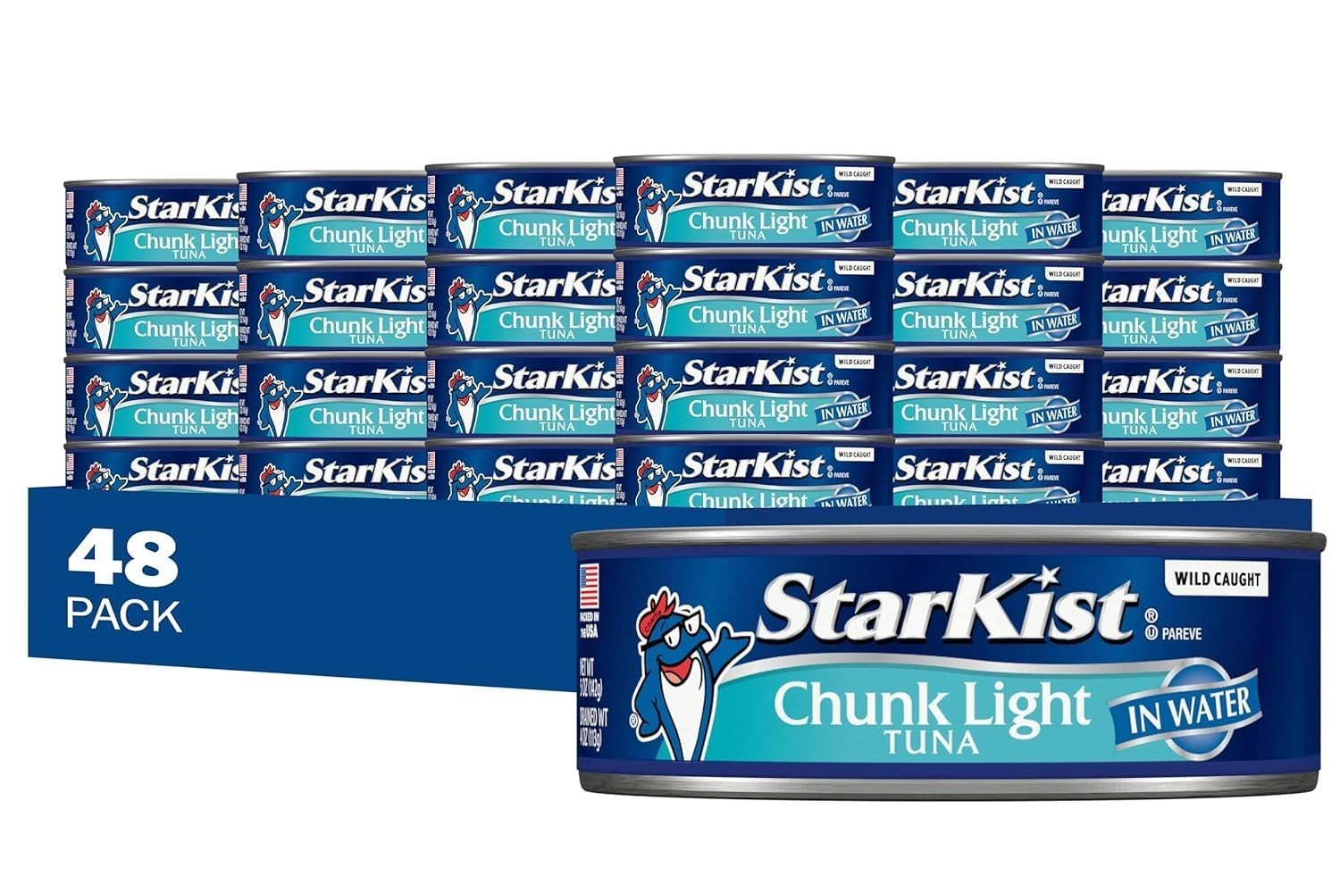 StarKist Chunk Light Tuna in Water 5 oz 48 Pack Canned Tuna Fish Wild Caught …