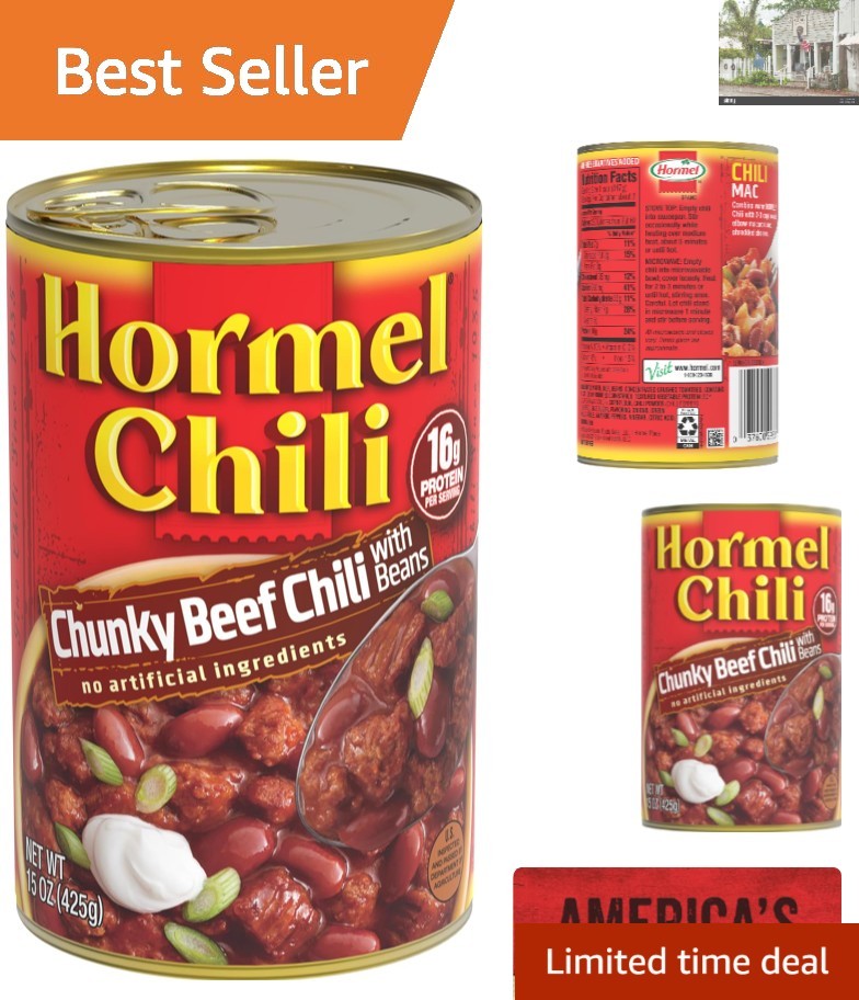 Hormel Chunky Beef Chili with Beans, 15oz Pack of 6 – Gluten Free Delight